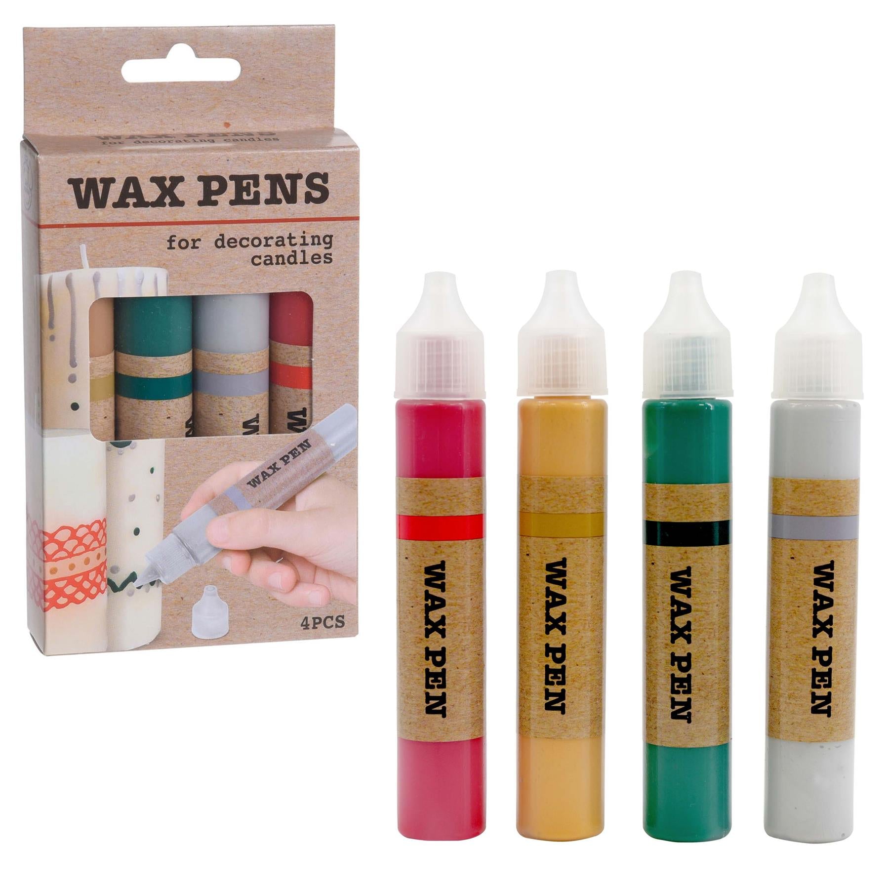 Wax Pens for Candle Decoration Set of 4