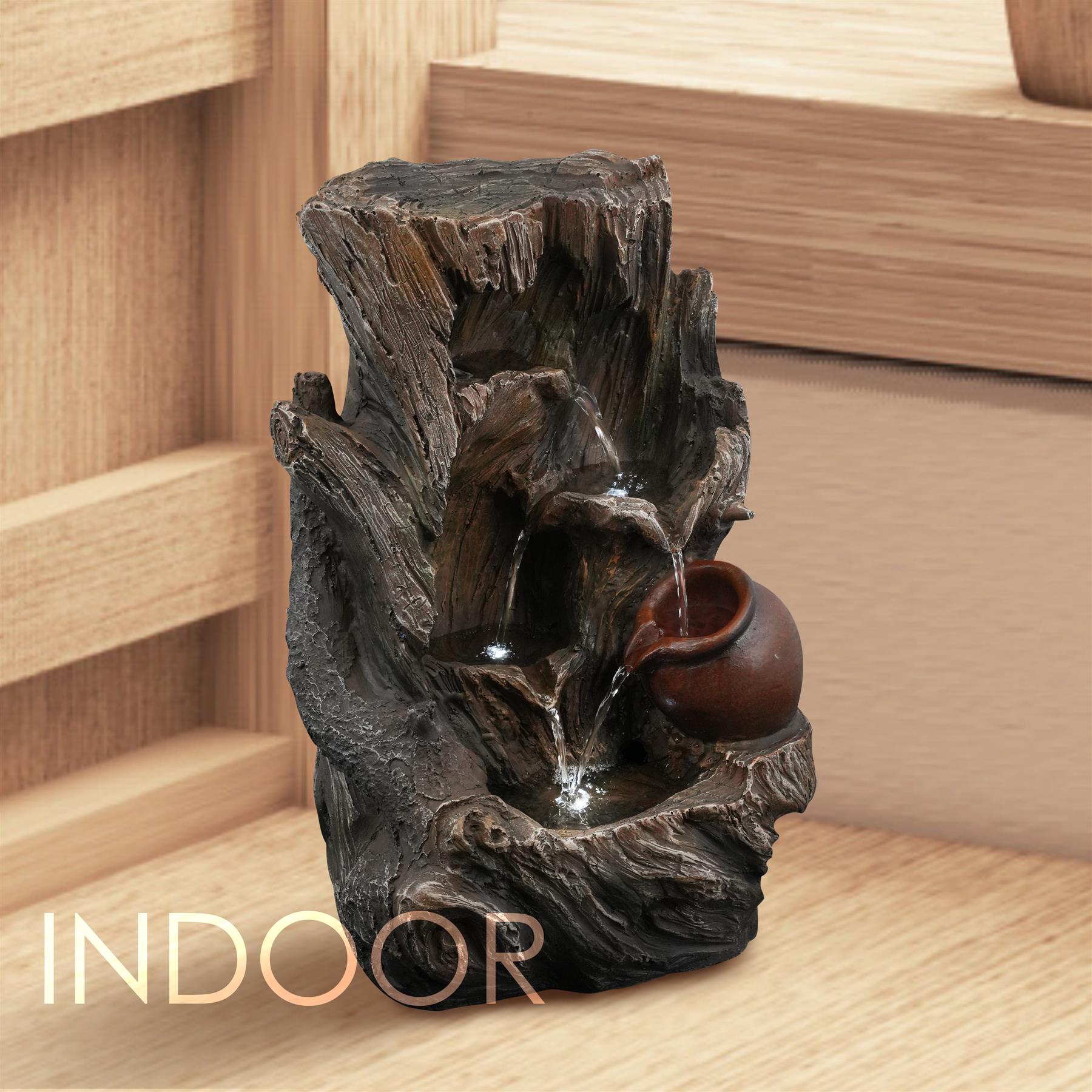 Tree Log Water Feature Outdoor With LED by GEEZY - The Magic Toy Shop