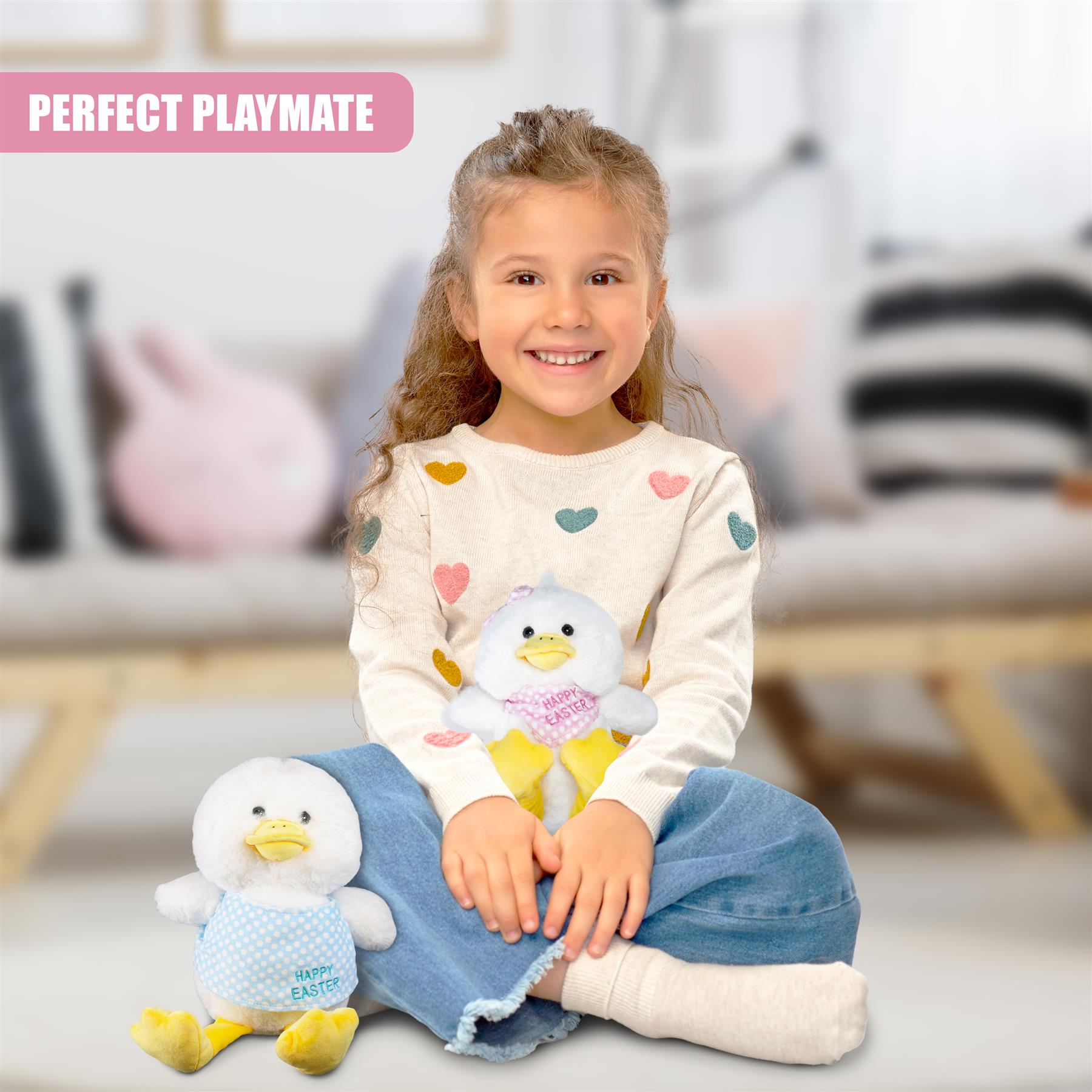 Happy Easter Chicks Super Soft Sitting Toy by The Magic Toy Shop - The Magic Toy Shop
