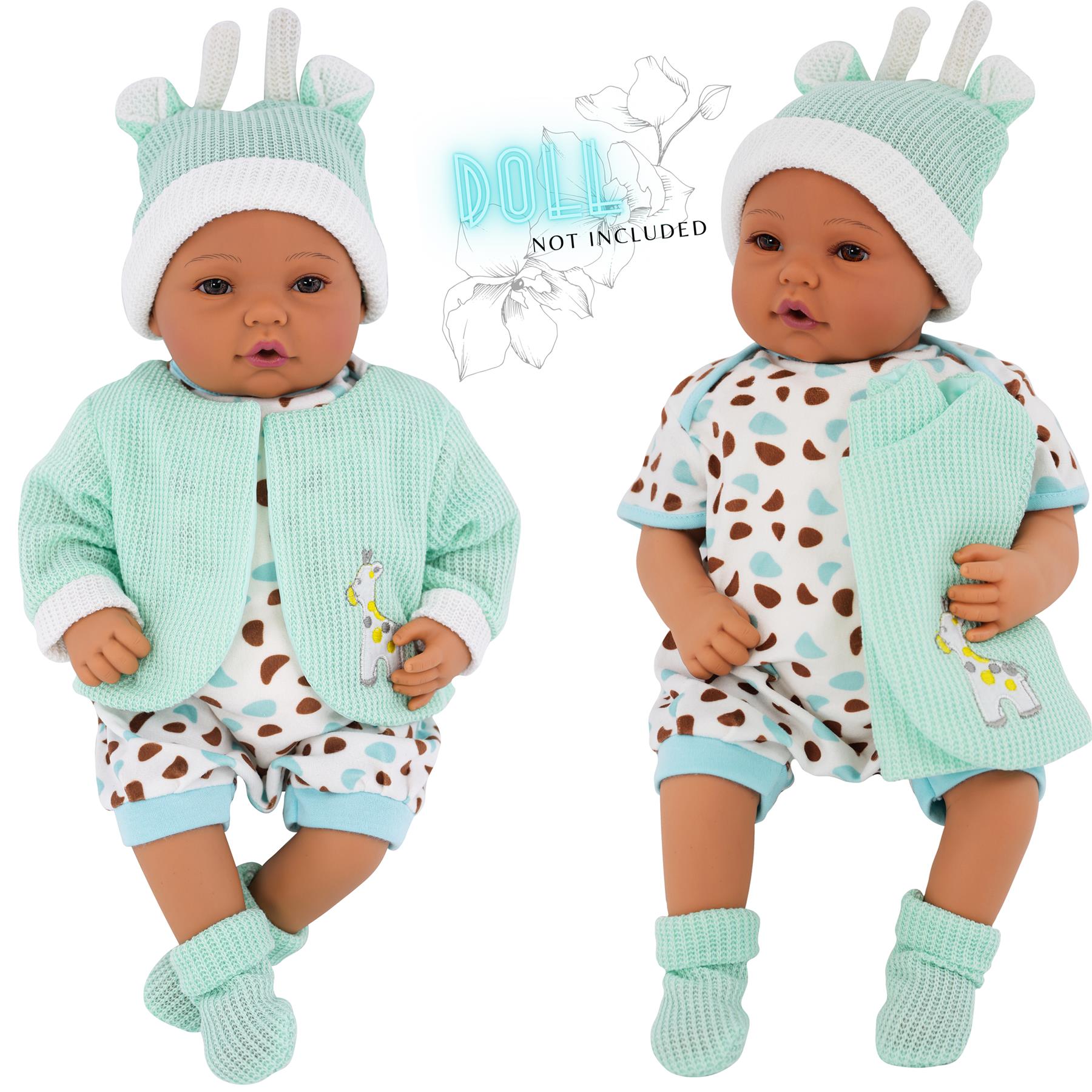 BiBi Outfits - Reborn Doll Clothes (Mint Jacket) (50 cm / 20") by BiBi Doll - The Magic Toy Shop