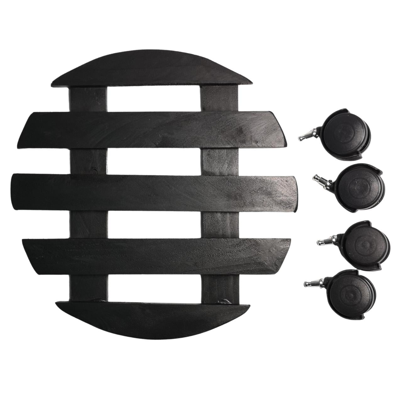 Wooden Round Plant Trolley with Wheels by GEEZY - The Magic Toy Shop