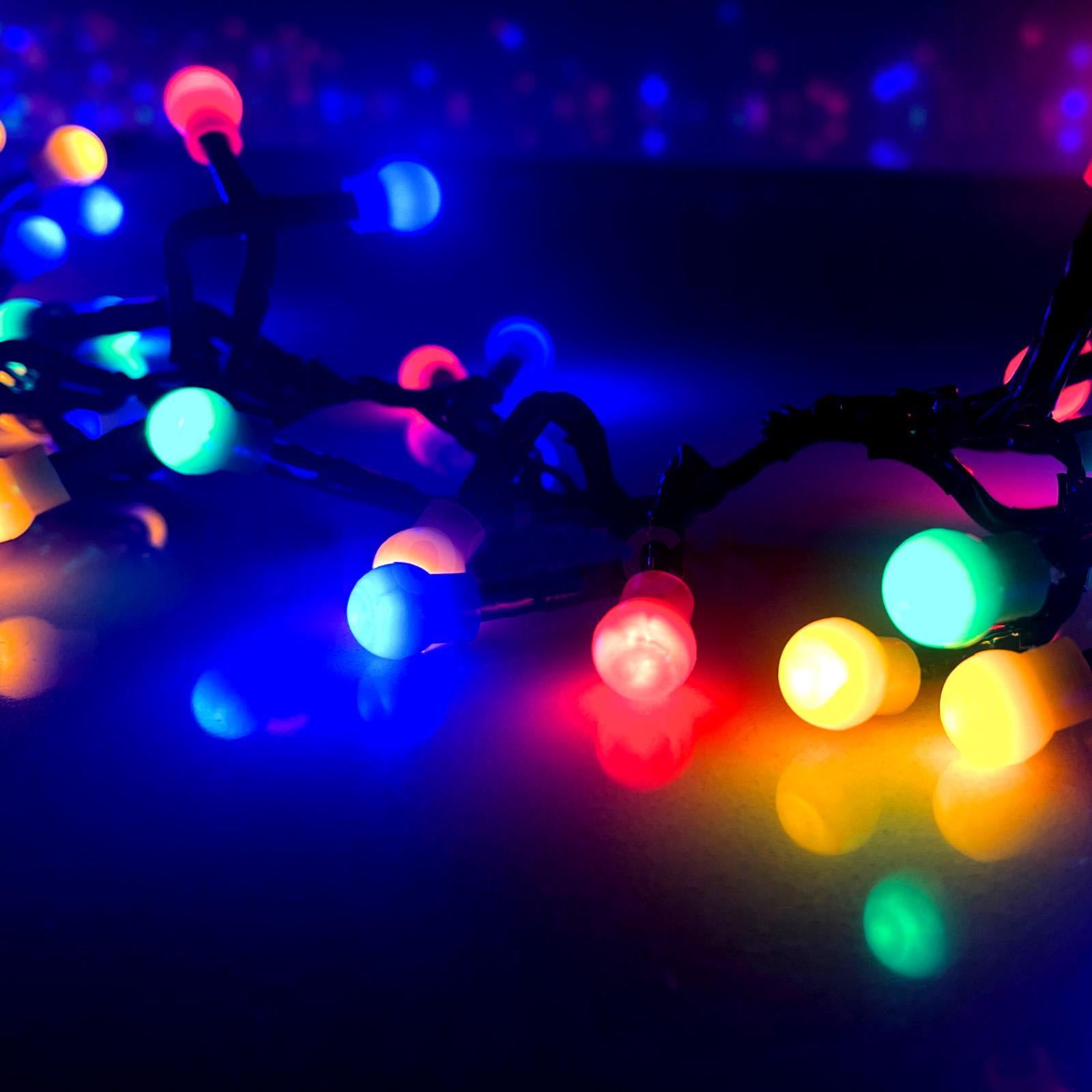 100 Berry Christmas LED Lights Multi Coloured by GEEZY | The Magic