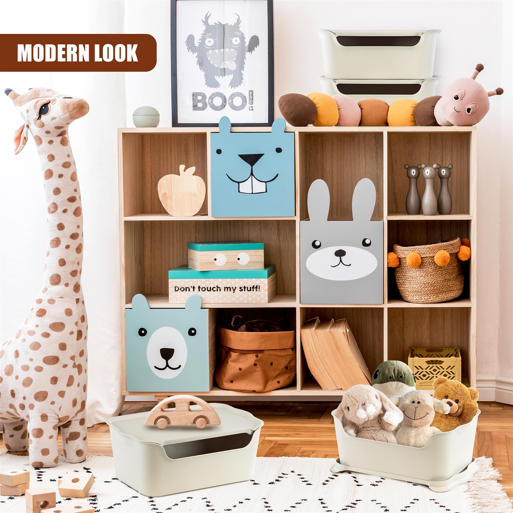 Storage Boxes with Lids Set of 4 by GEEZY - The Magic Toy Shop