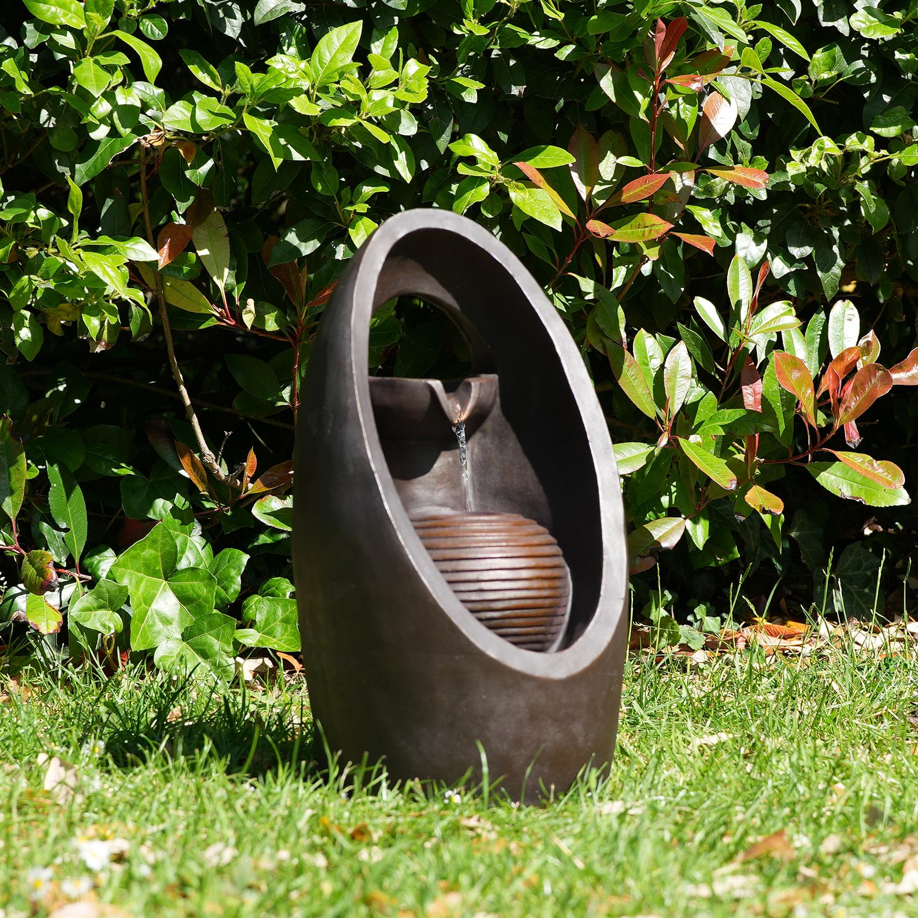 Oval Design Water Feature Outdoor With LED by GEEZY - The Magic Toy Shop