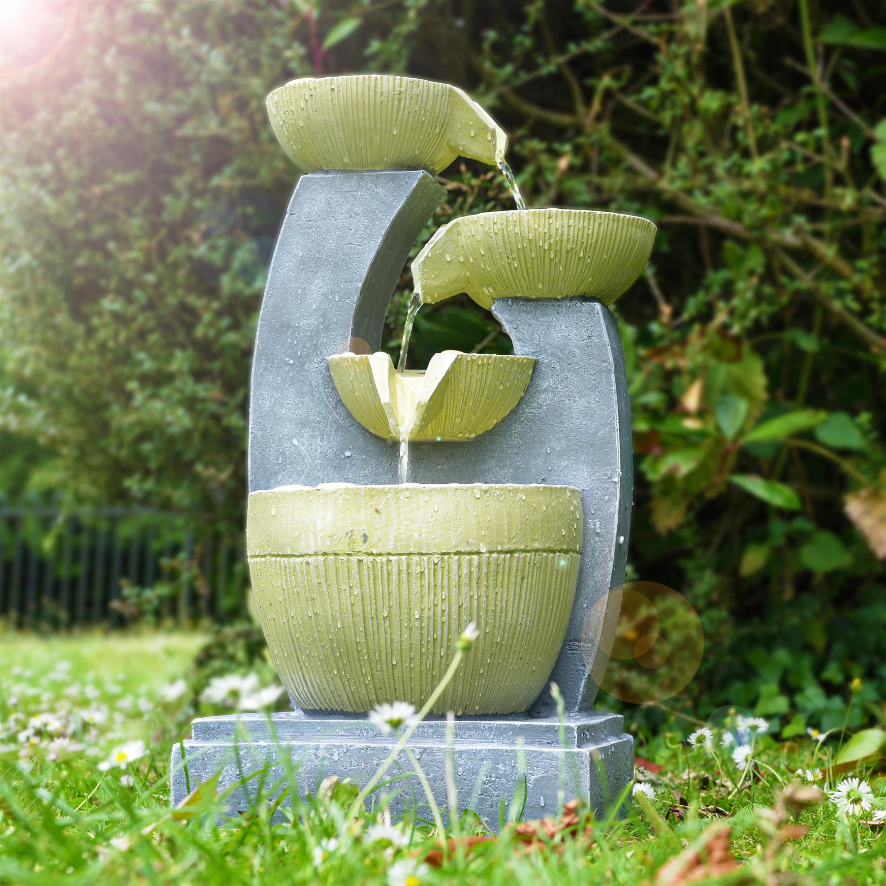 4 Tier Bowls Water Feature Outdoor With LED by GEEZY - The Magic Toy Shop