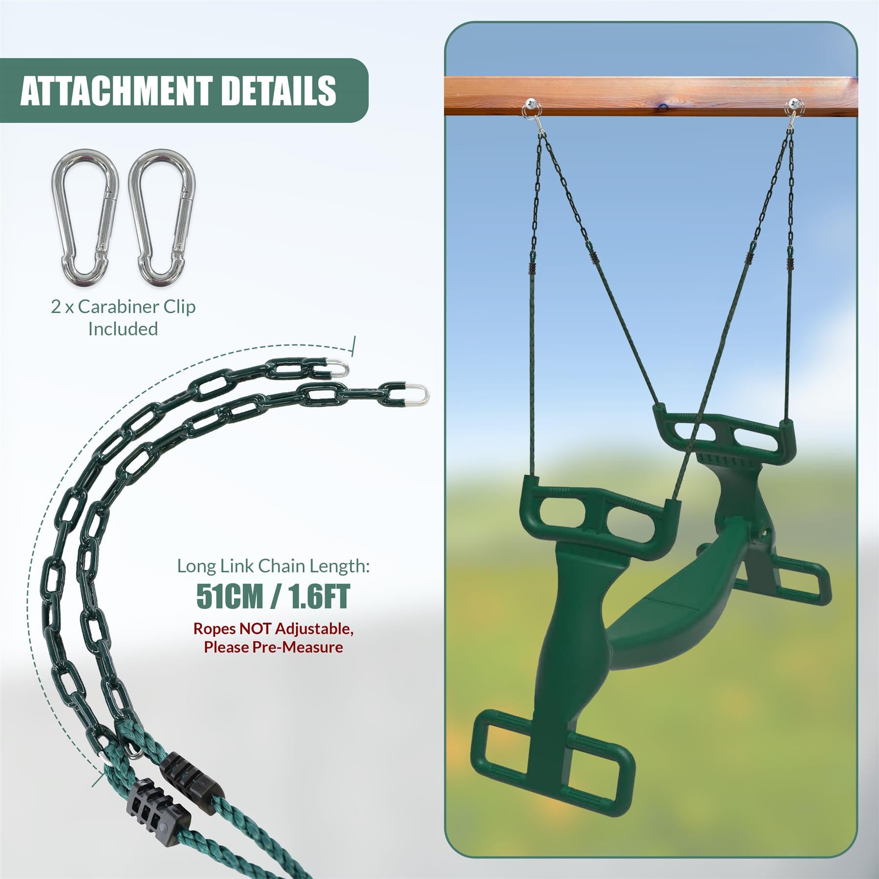 Tandem Swing with Two Seats by The Magic Toy Shop - The Magic Toy Shop