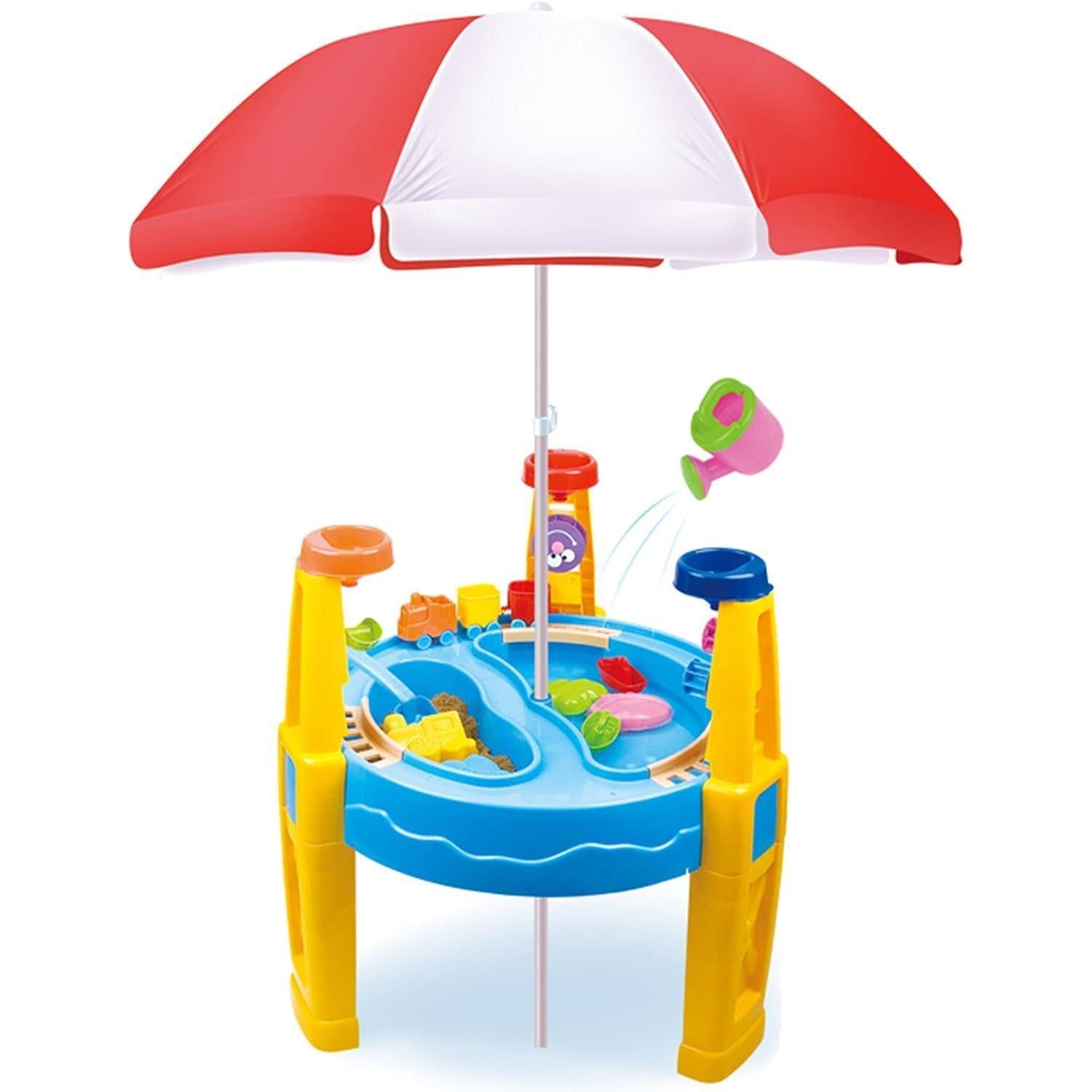 Sand and Water Table with Parasol by The Magic Toy Shop - The Magic Toy Shop