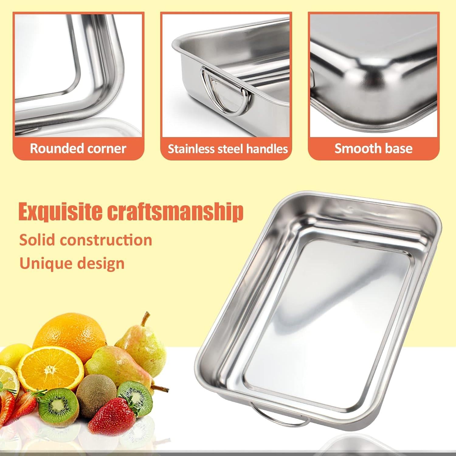 Stainless Steel Oven Roasting Tray by GEEZY - The Magic Toy Shop