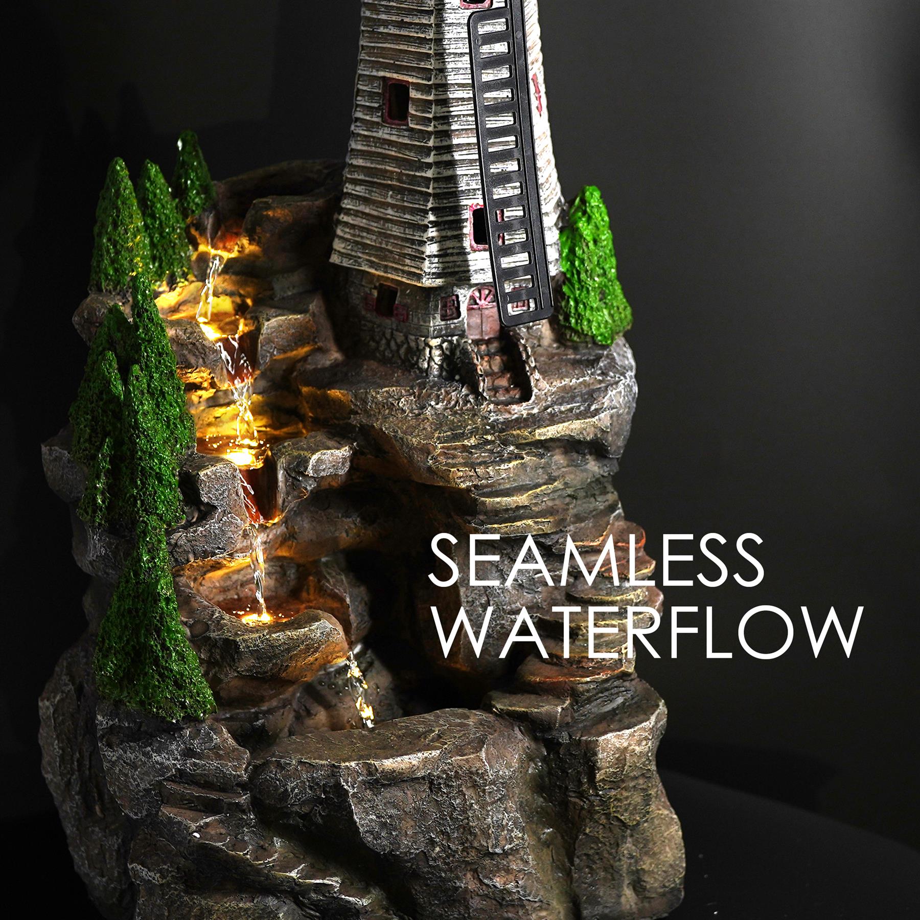 Windmill Water Feature Outdoor With LED by GEEZY - The Magic Toy Shop
