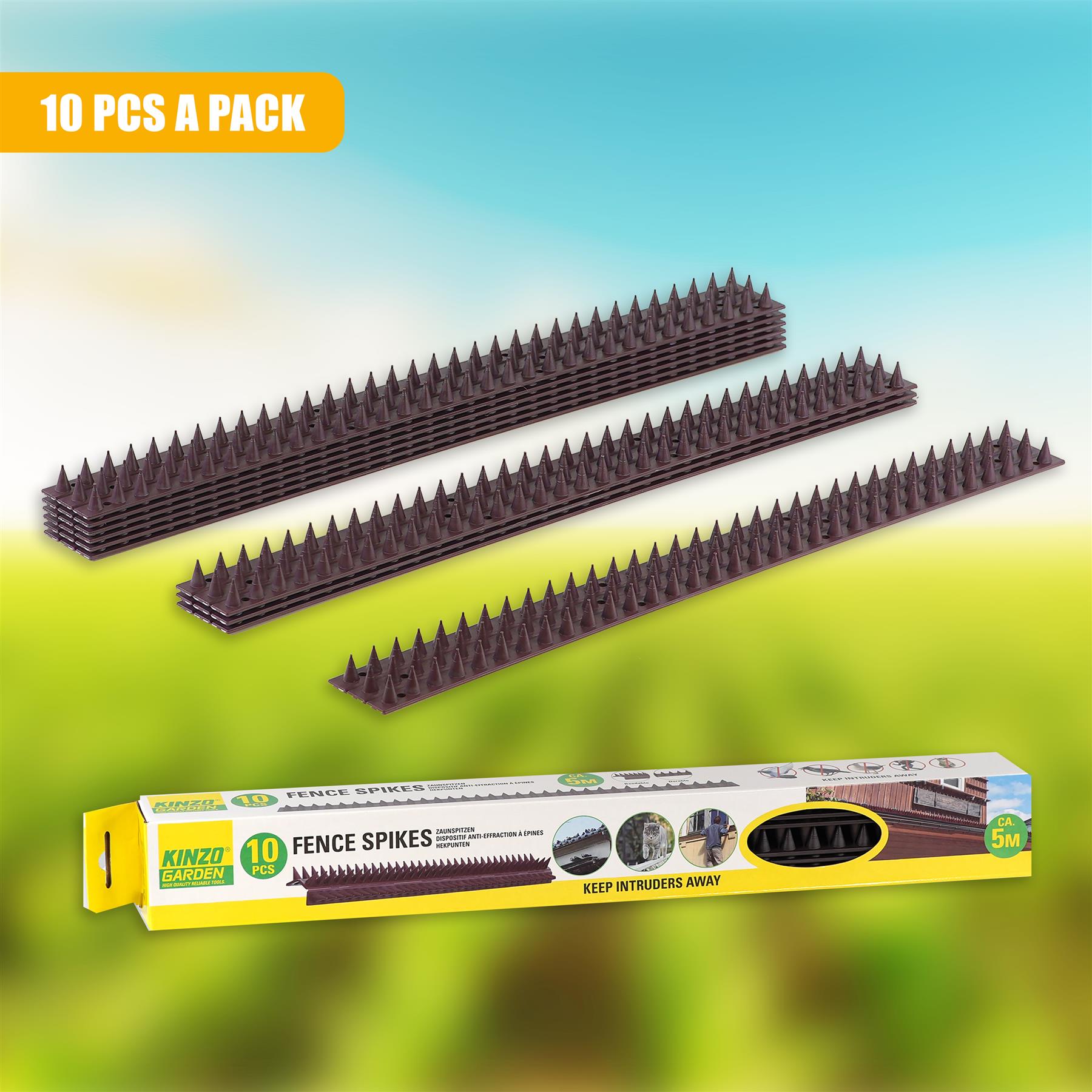 Anti Climb Fence Wall Spikes 10 Pieces by GEEZY - The Magic Toy Shop