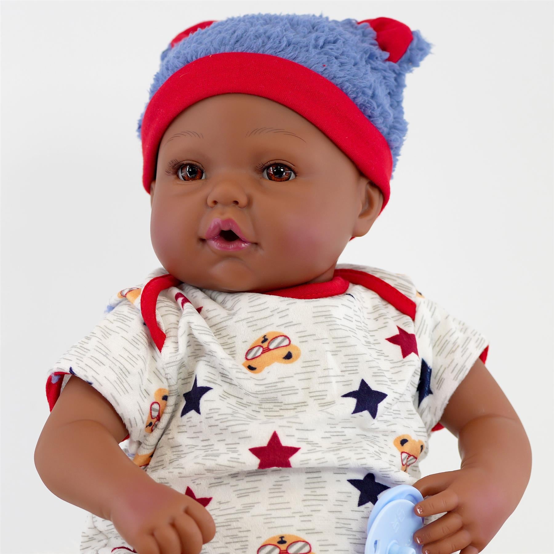 BiBi Black Doll Reborn Ethnic Boy "Posy" (50 cm / 20") by BiBi Doll - The Magic Toy Shop