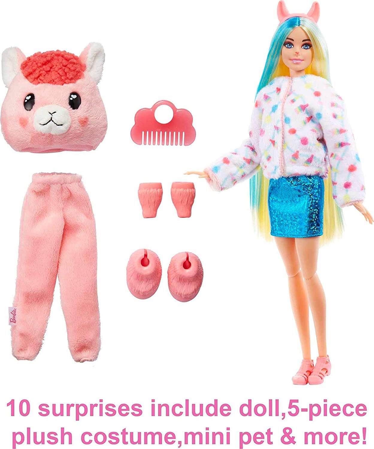 Barbie Cutie Reveal Doll with Llama Plush by Barbie - The Magic Toy Shop