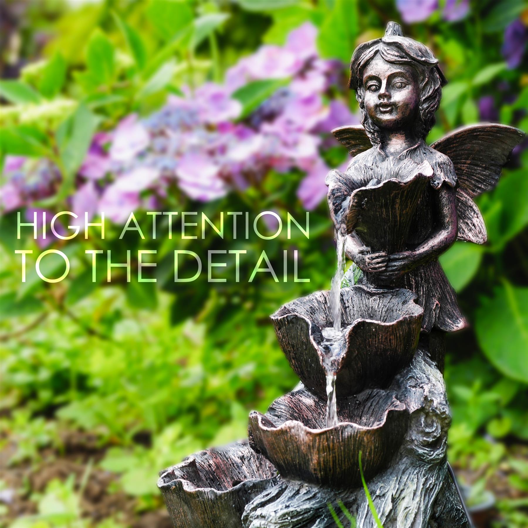 Fairy Solar Water Feature Outdoor With LED by GEEZY - The Magic Toy Shop