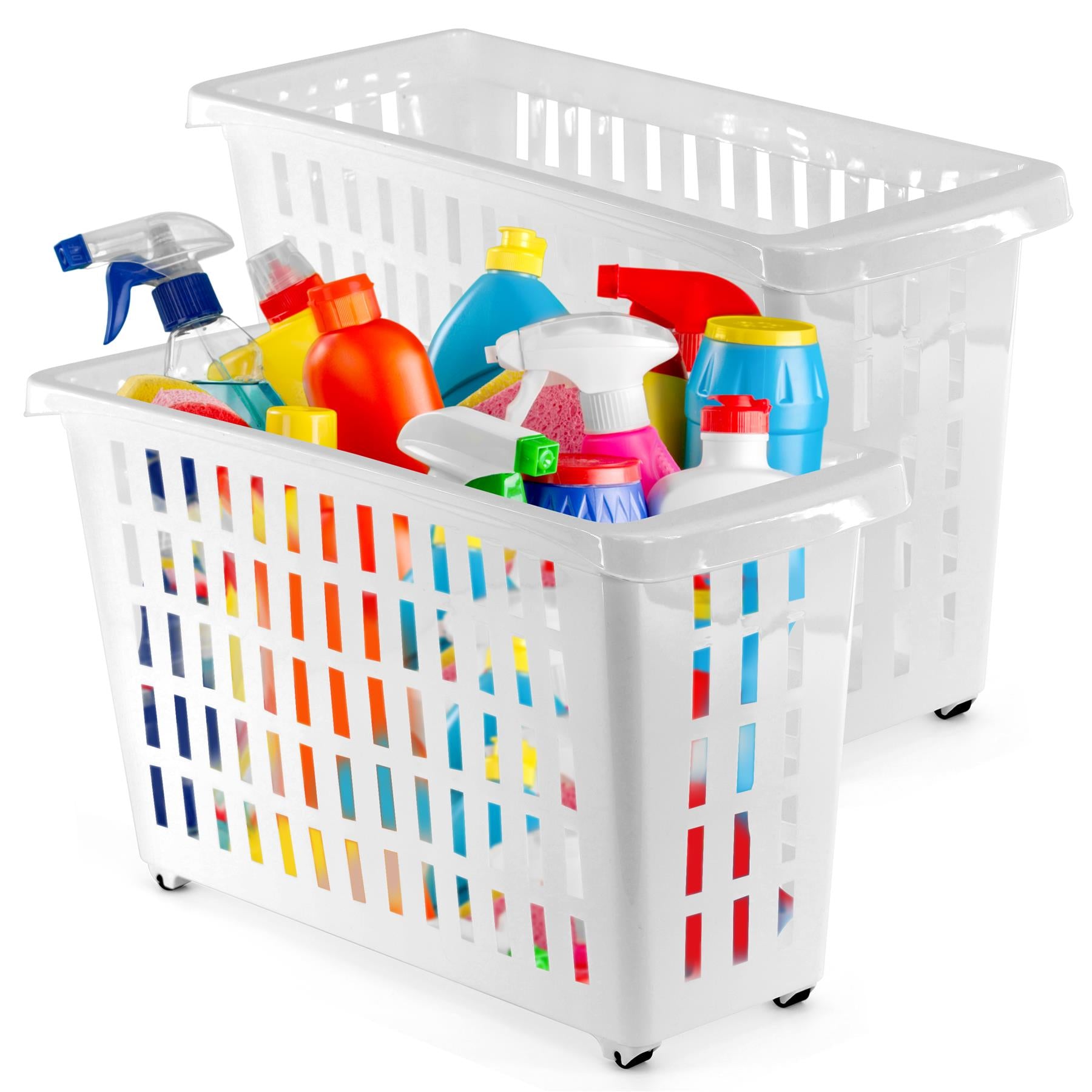 Set of 2 Storage Basket with Wheels by GEEZY - The Magic Toy Shop