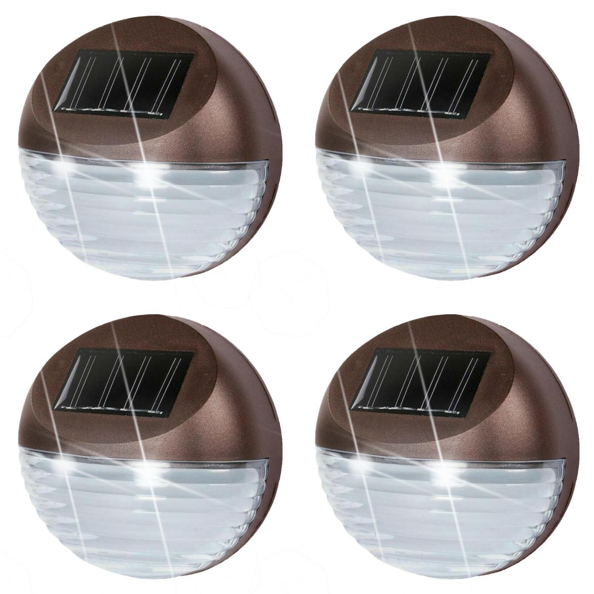 4x Solar LED Fence Lights Bronze by GEEZY - The Magic Toy Shop