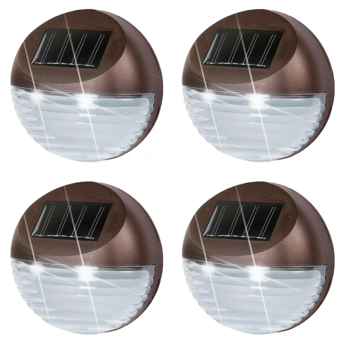 4 x Solar LED Fence Lights Bronze by GEEZY - The Magic Toy Shop