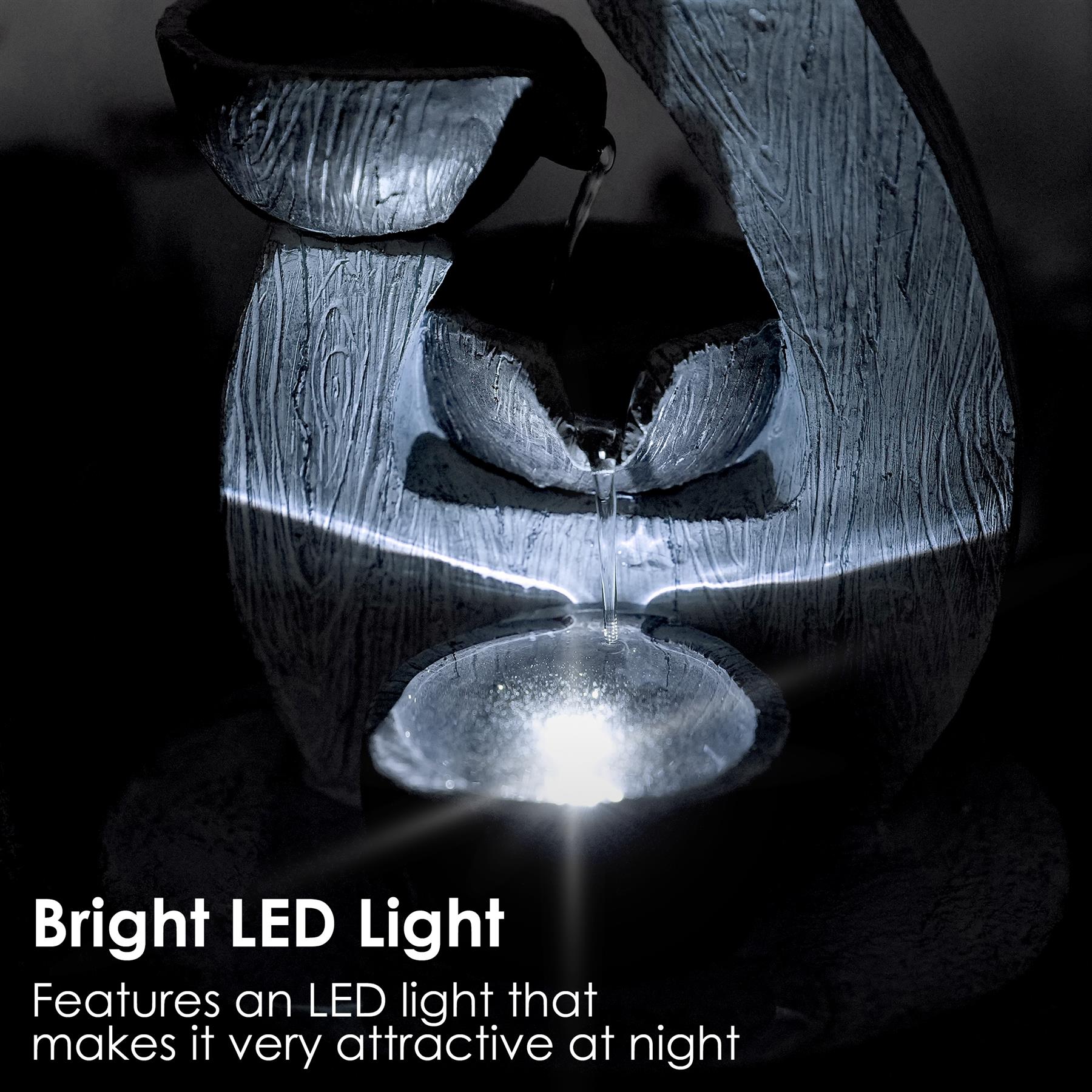 4 Bowls Water Feature Indoor With LED by GEEZY - The Magic Toy Shop