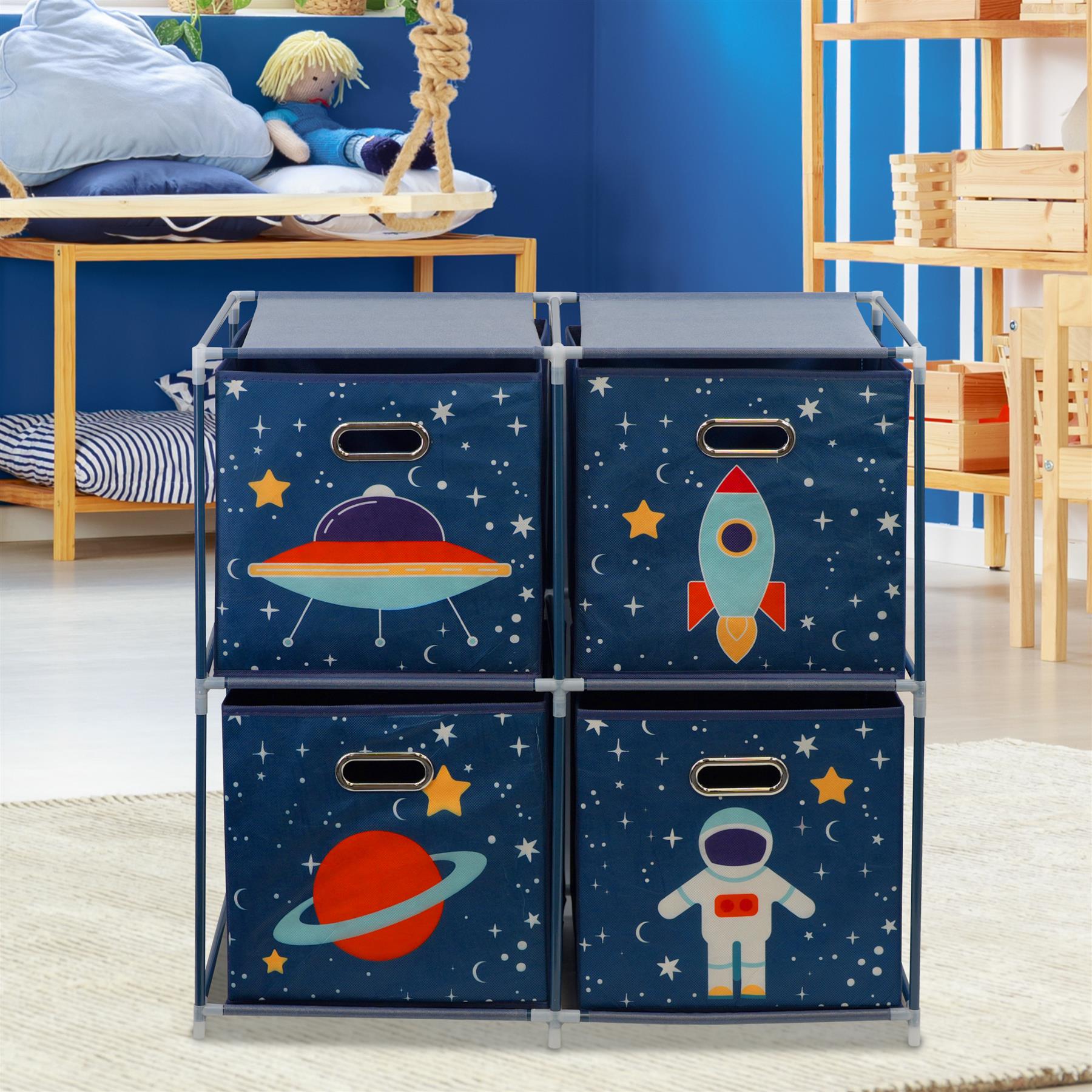 Kids Storage Cube Units, Space Theme