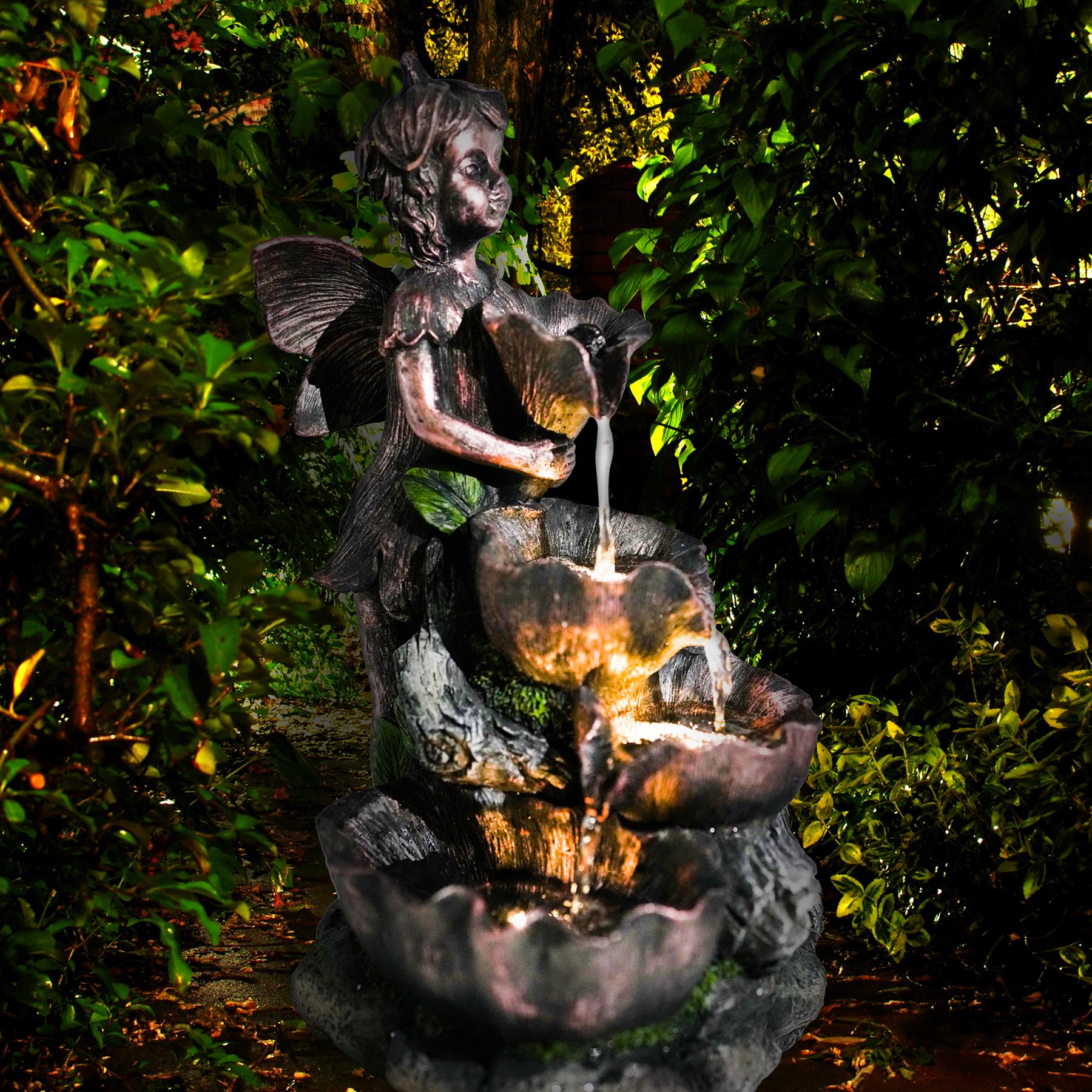 Fairy Solar Water Feature Outdoor With LED by GEEZY - The Magic Toy Shop