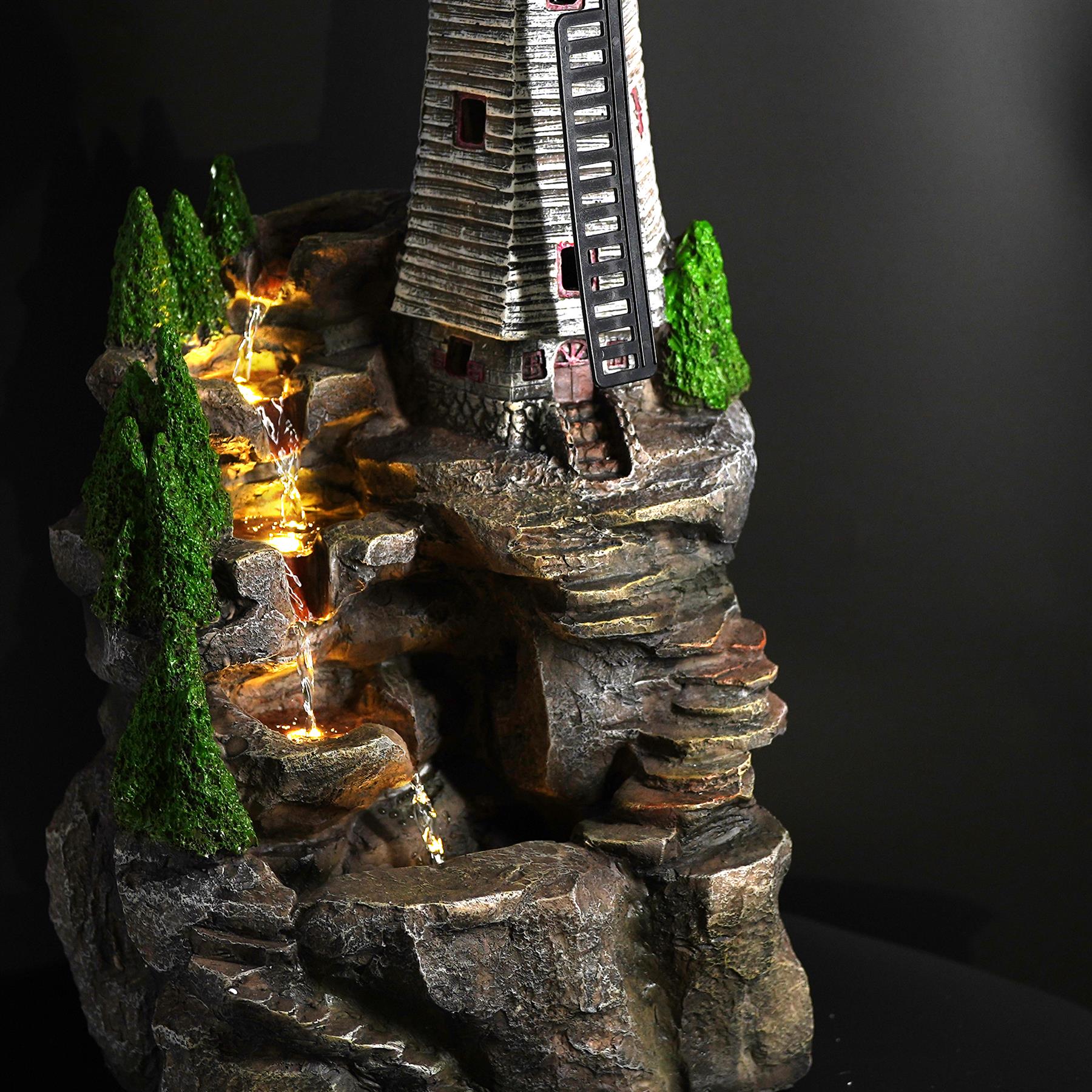 Windmill Water Feature Outdoor With LED by GEEZY - The Magic Toy Shop