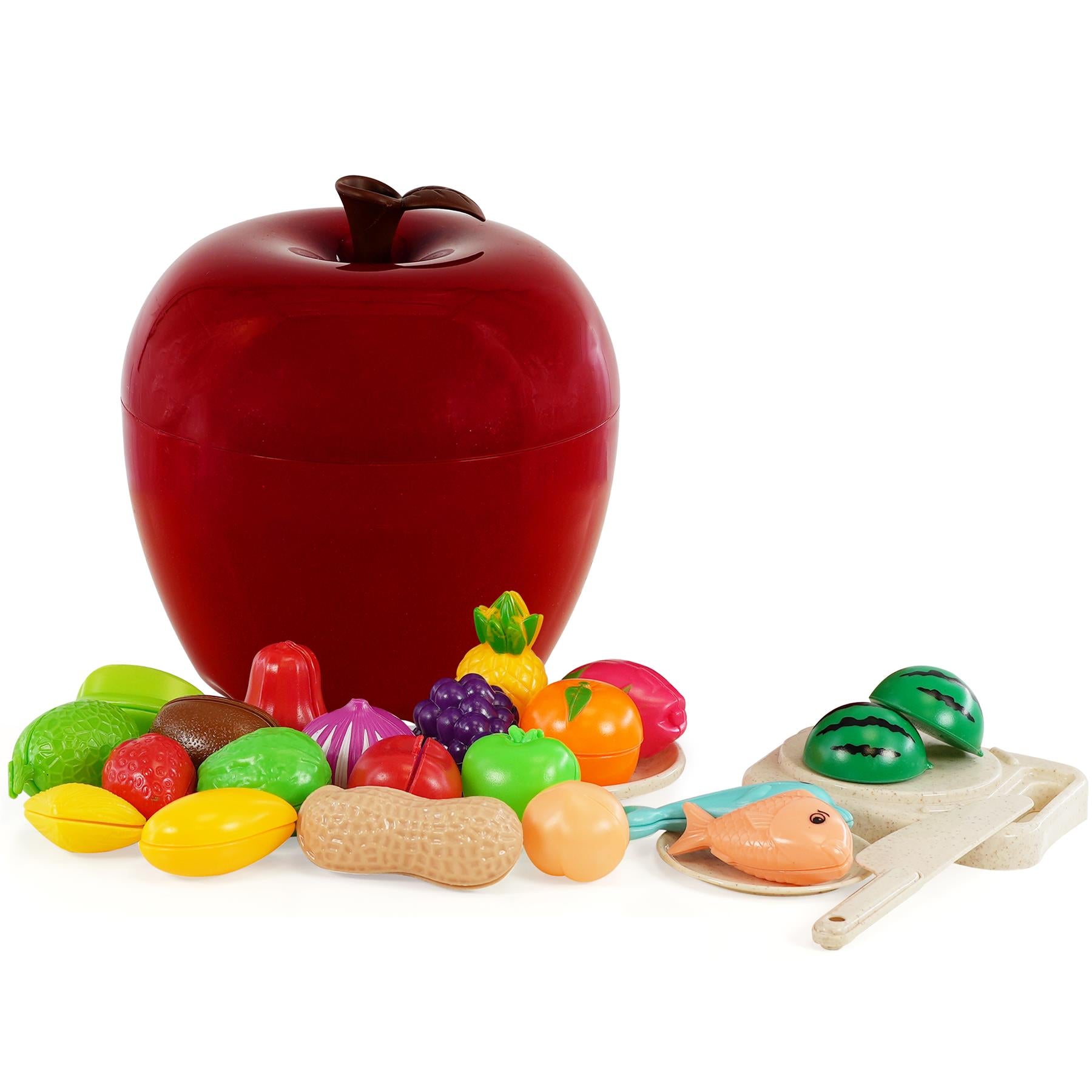 Fruit Cutting Toy Set with Storage Case by The Magic Toy Shop - The Magic Toy Shop