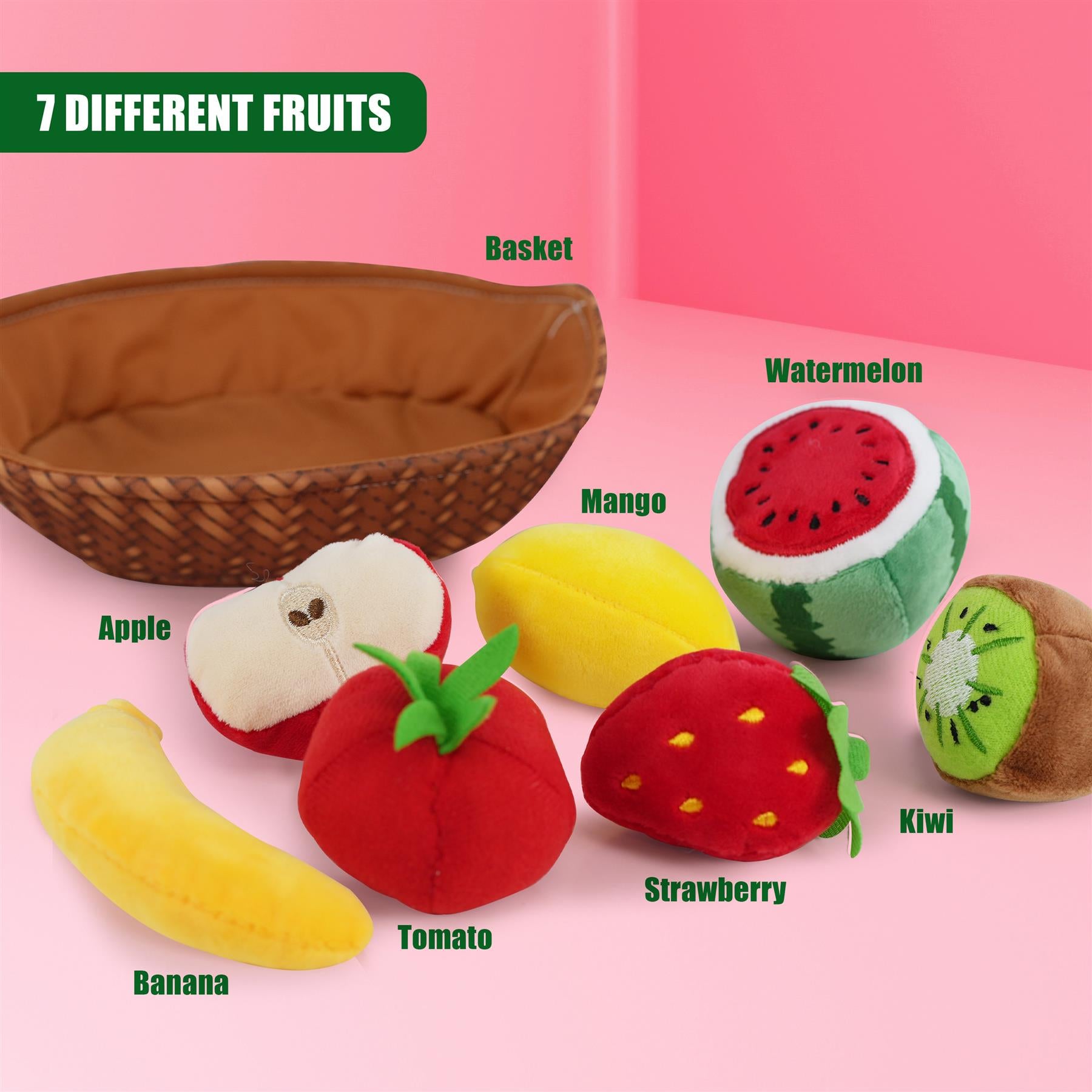 Fabric Fruit Basket Toy Set by The Magic Toy Shop - The Magic Toy Shop