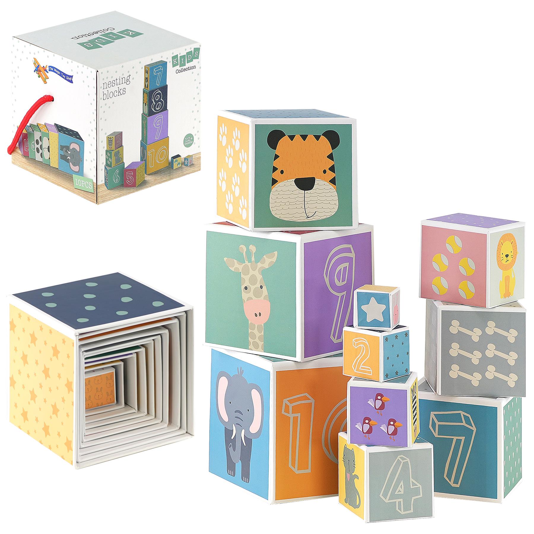 Large Nesting & Stacking Blocks Cubes Set by The Magic Toy Shop - The Magic Toy Shop