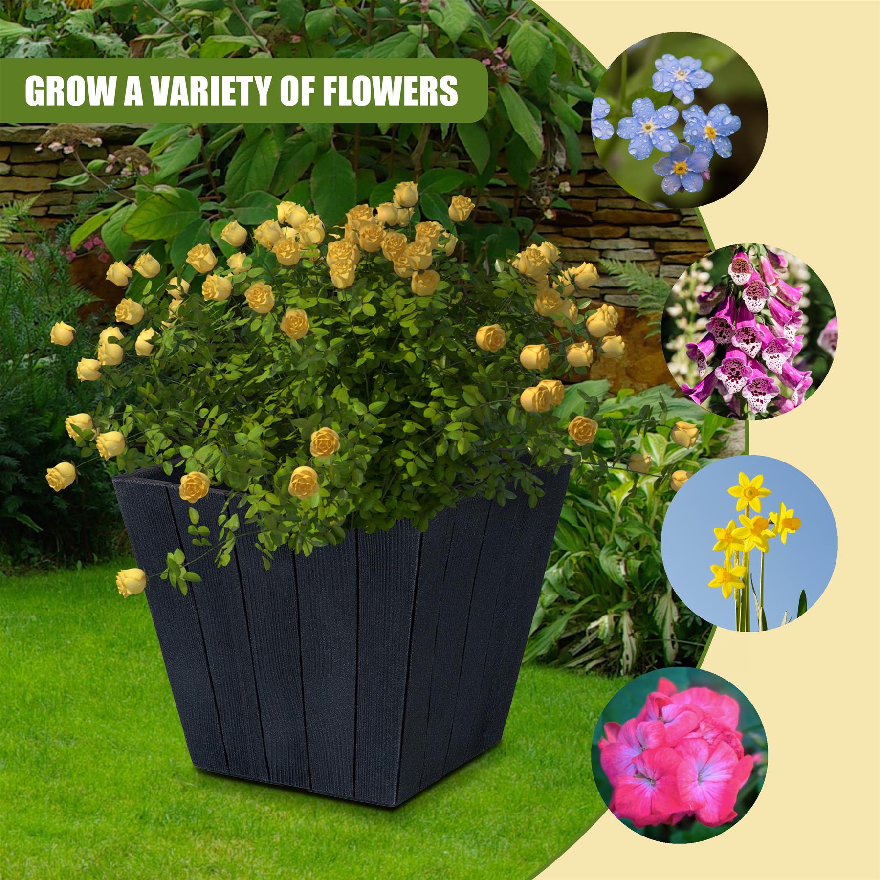 Large Flower Pot - Wooden Pattern by GEEZY - The Magic Toy Shop