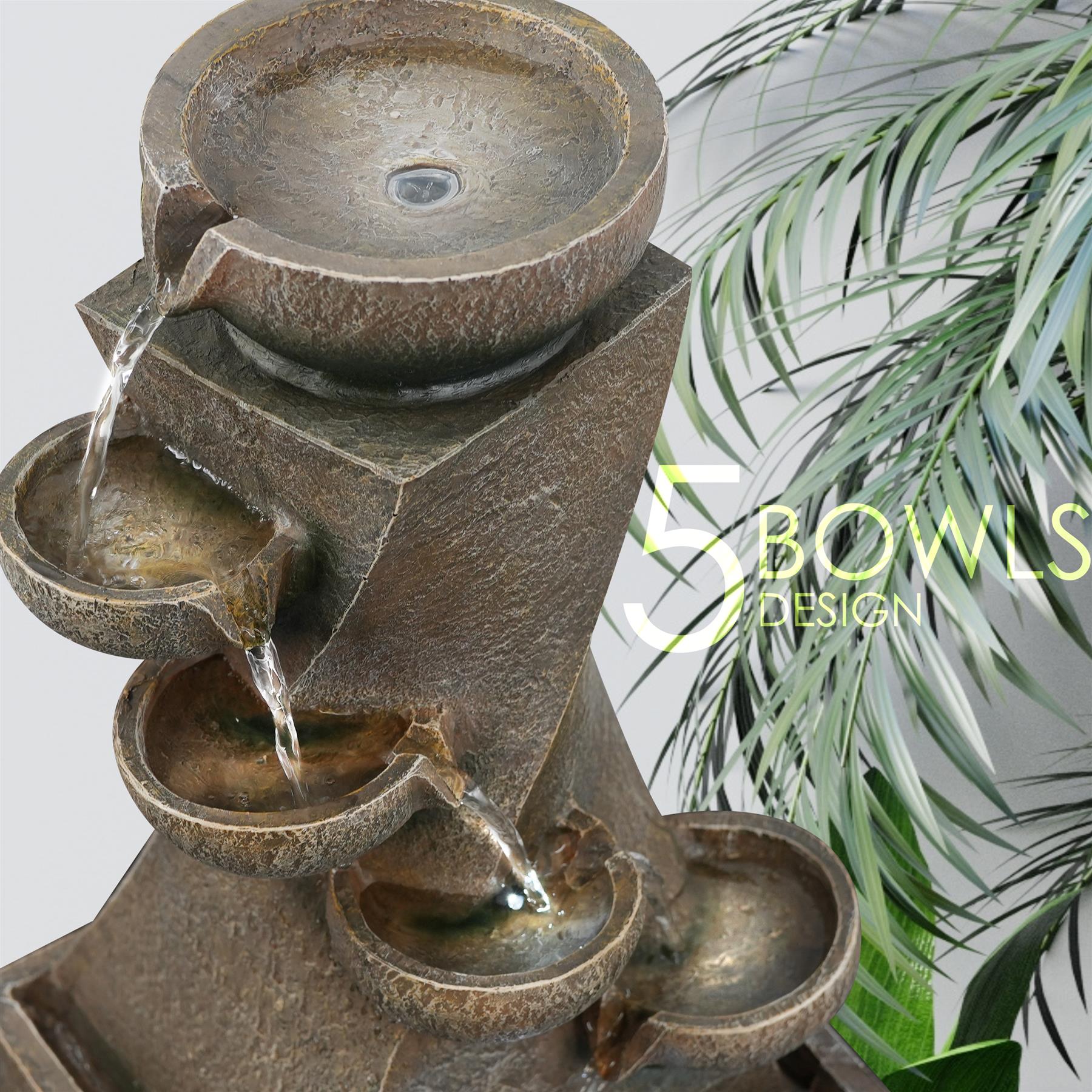 Cascading Water Feature Outdoor With LED by GEEZY - The Magic Toy Shop