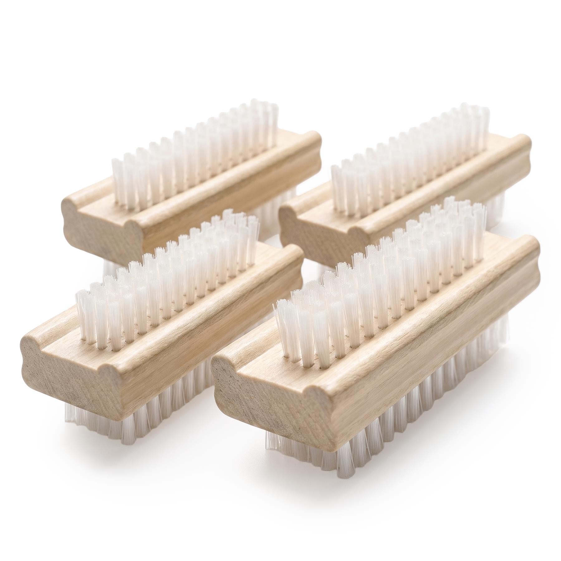 Wooden Double Sided Nail Brushes with Firm Bristles