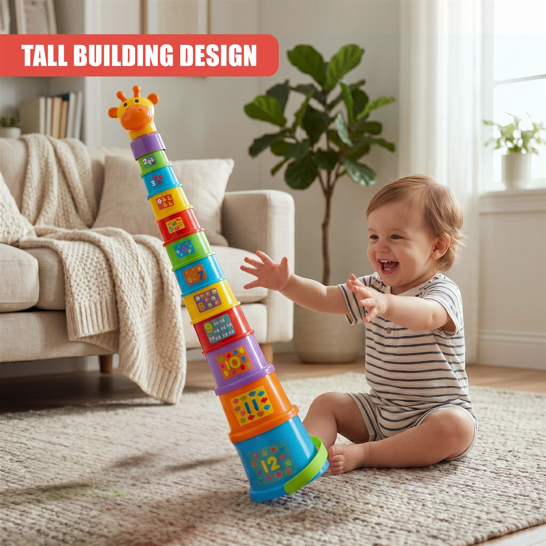 Gerry The Giraffe Stacking Cups