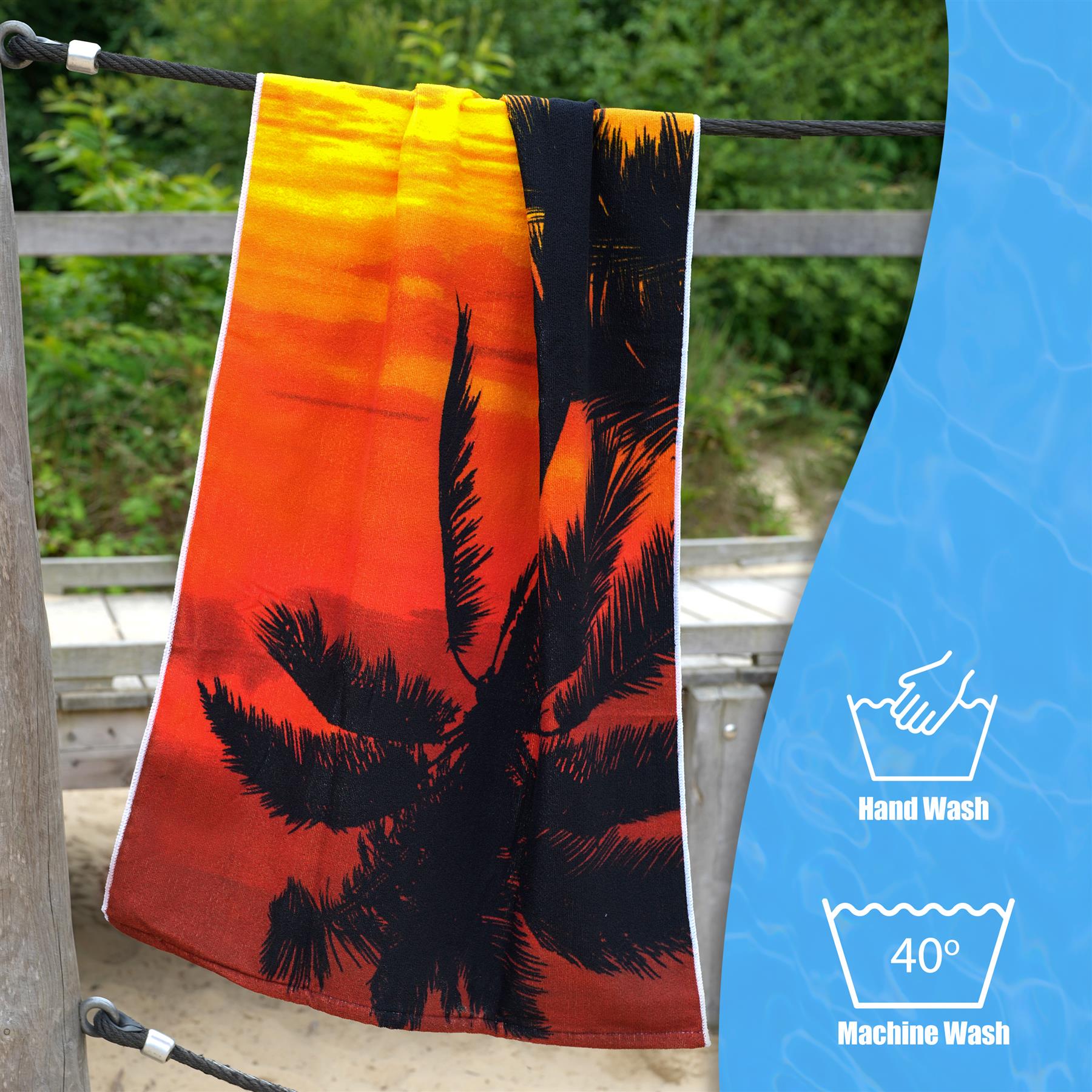 Sunset Turtles Design Large Towel by Geezy - The Magic Toy Shop