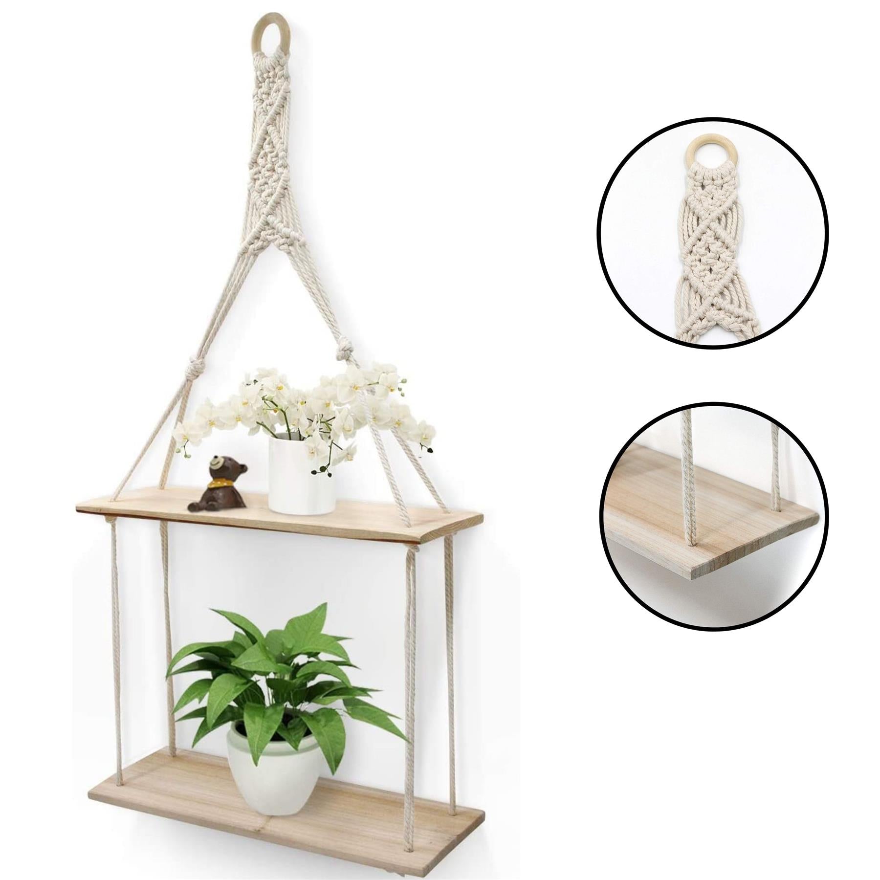 Hanging Boho Chic Floating Shelf by Geezy - The Magic Toy Shop
