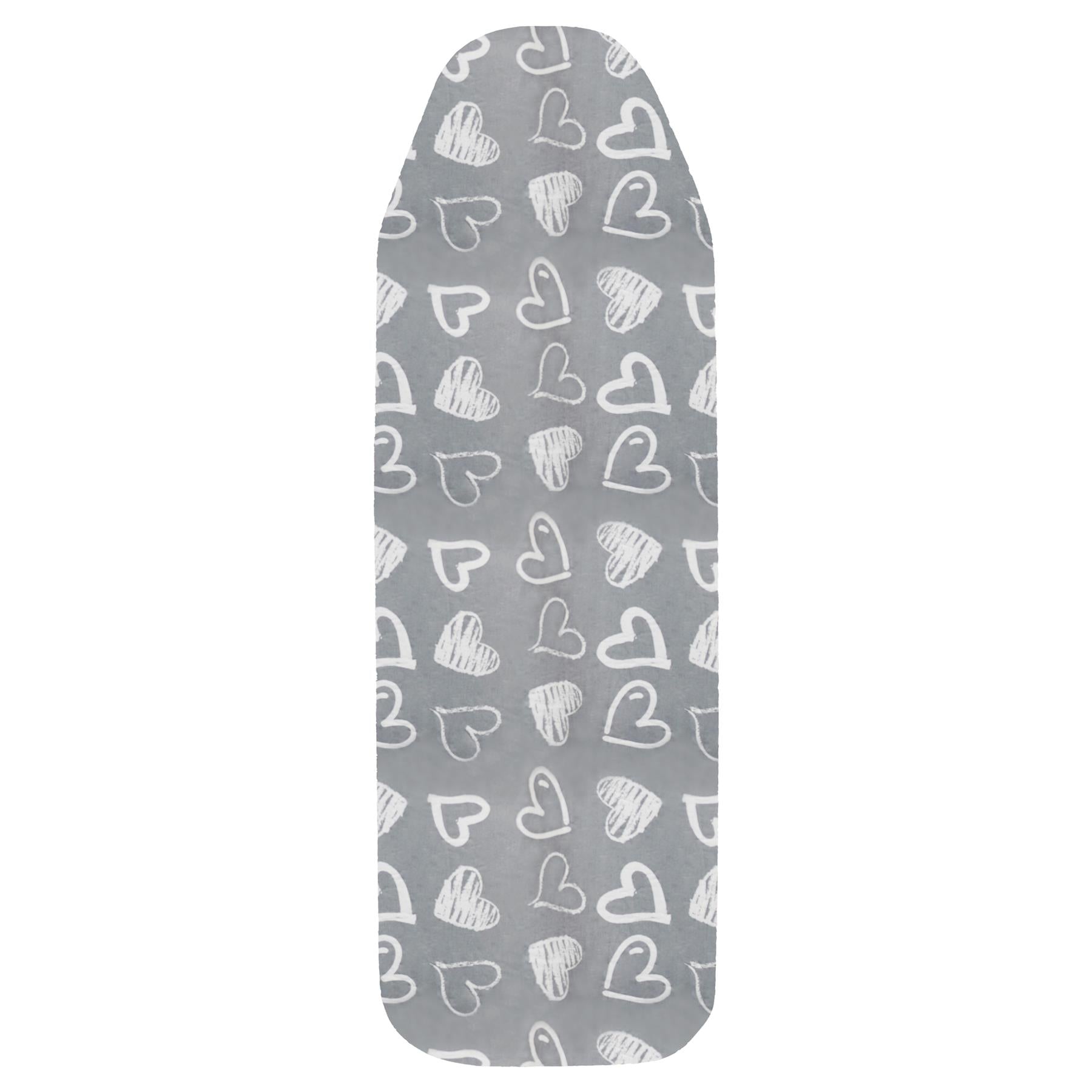 Ironing Board Cover - Grey Hearts (122 x 38 cm) by GEEZY - The Magic Toy Shop