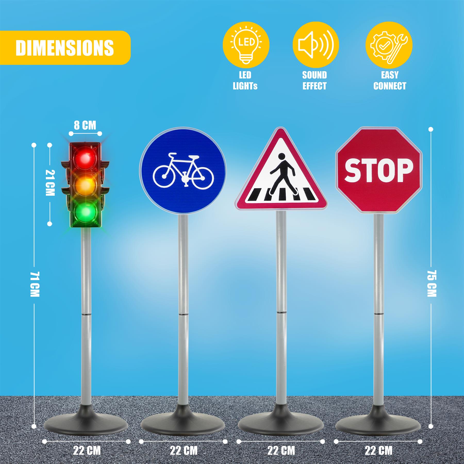 Kids Road Safety Traffic Lights and Road Signs by The Magic Toy Shop - The Magic Toy Shop