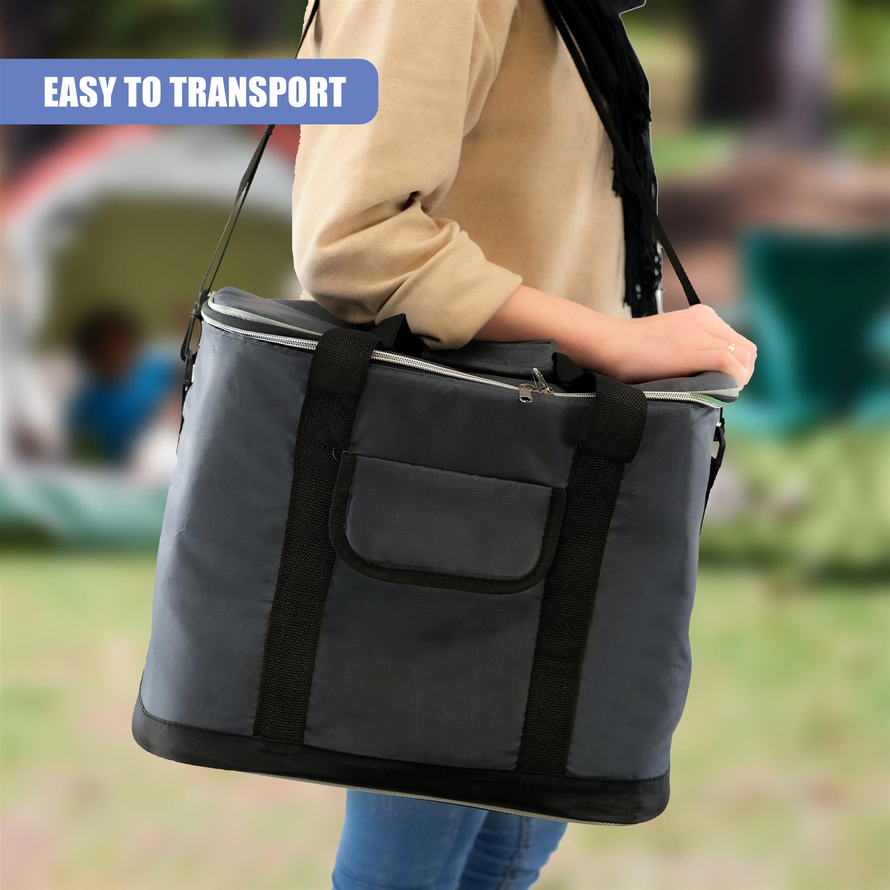 Extra Large 60 Can 30L Insulated Cool Bag Cooler Picnic Drinks Carrier Tote by Geezy - The Magic Toy Shop