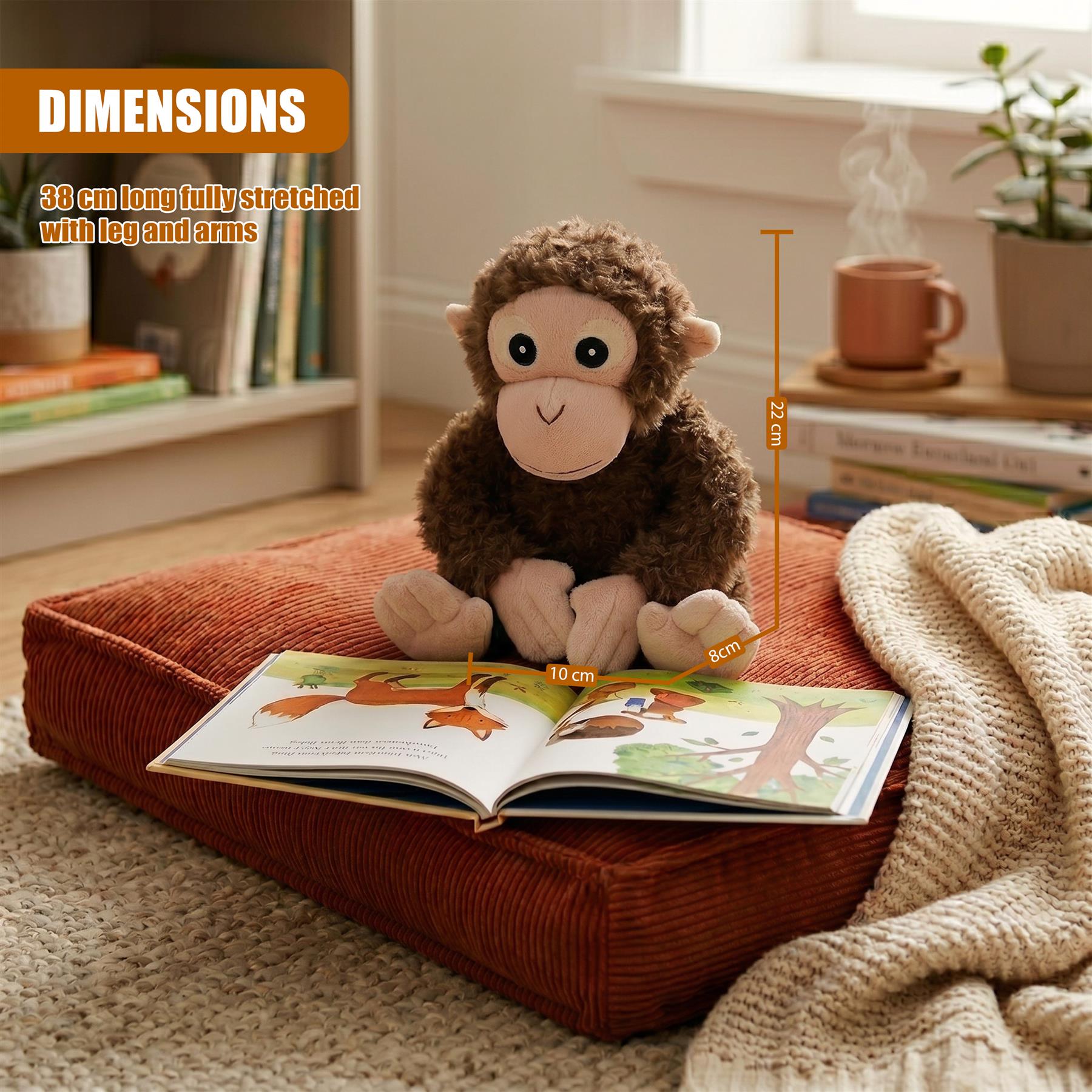8" Orangutan Monkey Soft Toy