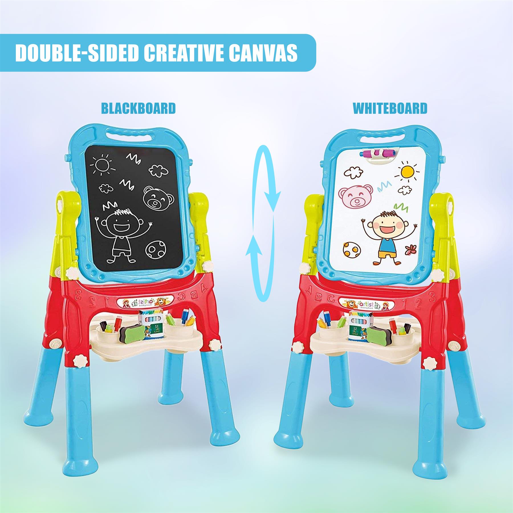 Blue Folding Double-Sided Magnetic Drawing Board by The Magic Toy Shop - The Magic Toy Shop