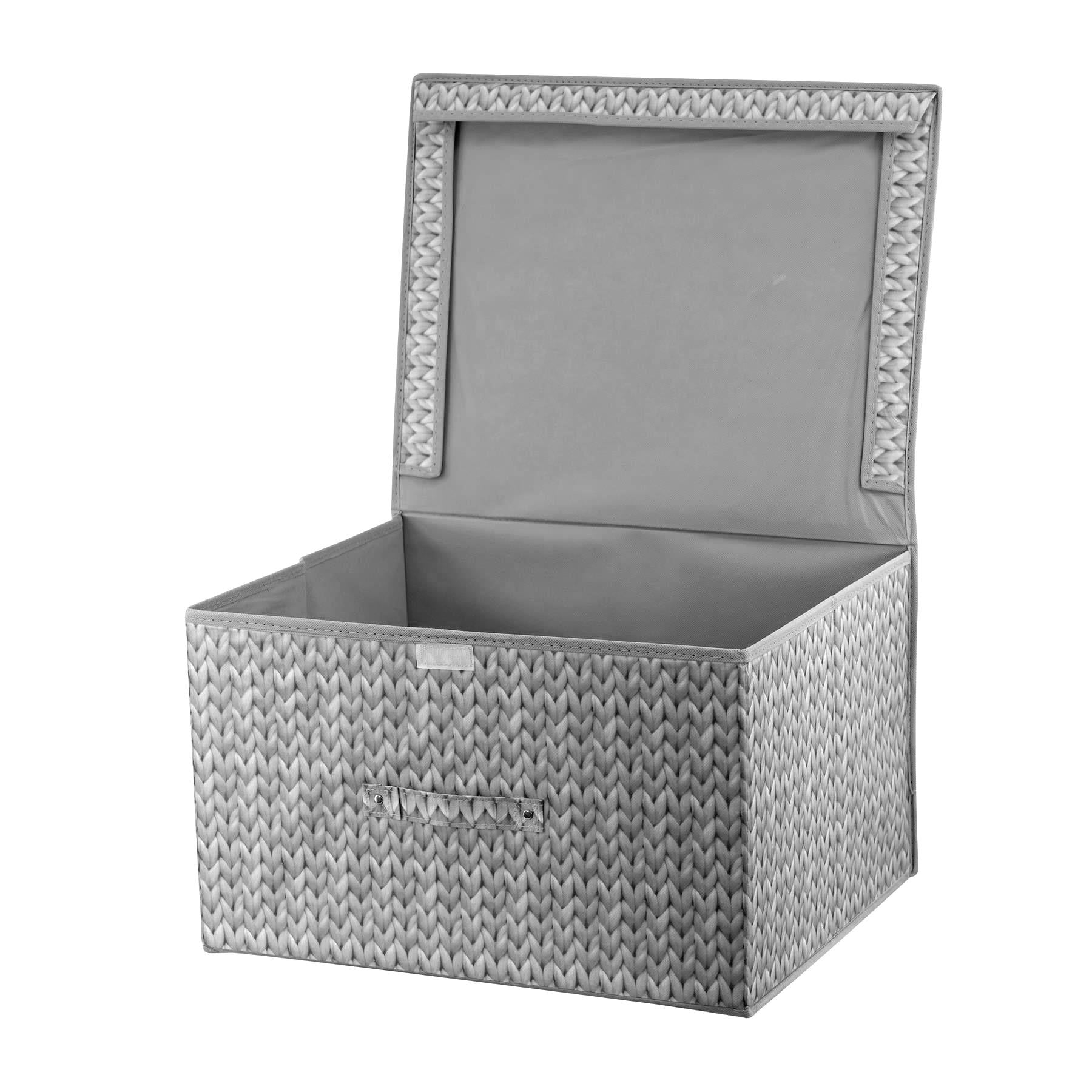 Knit Grey Large Storage Box by GEEZY - The Magic Toy Shop