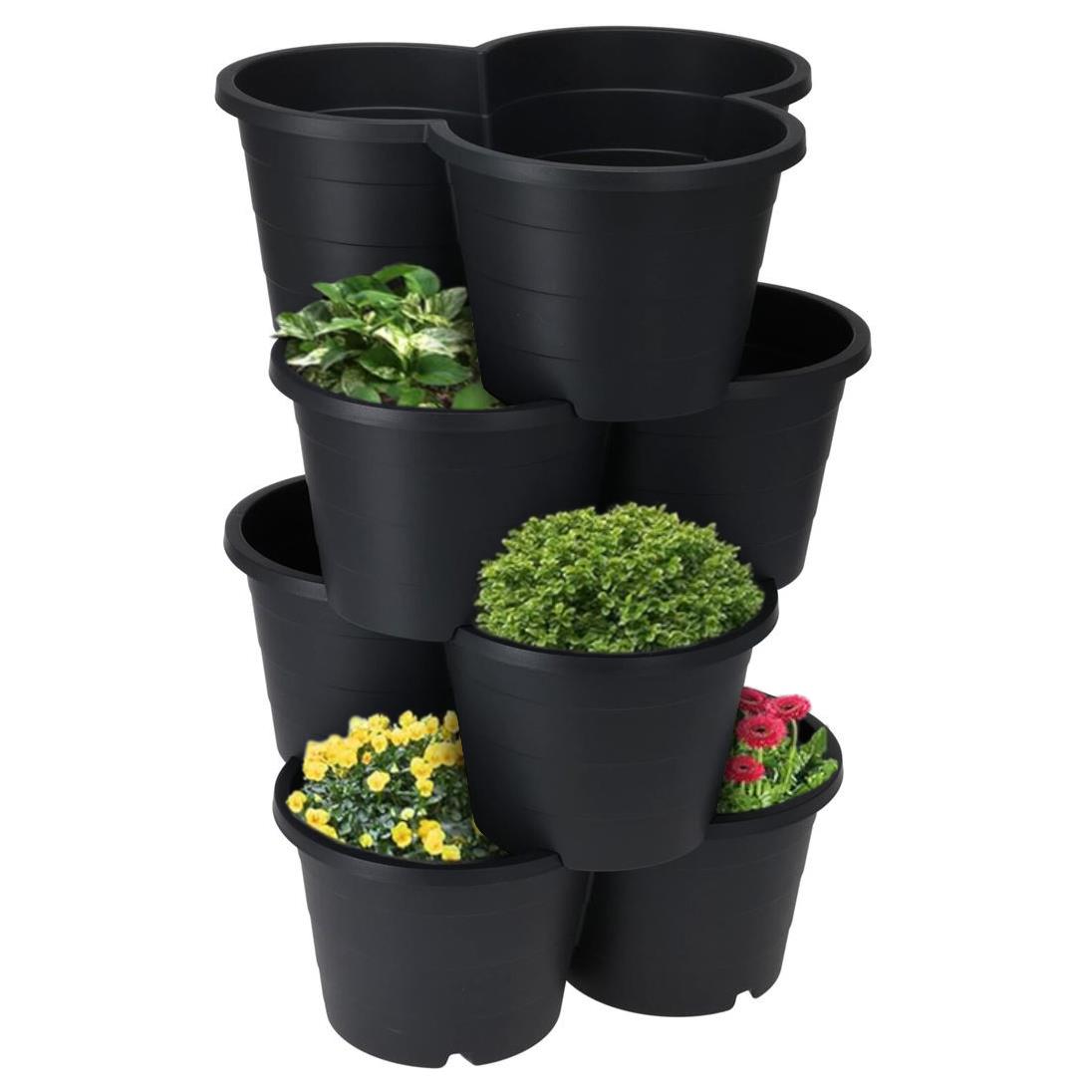 Set of 4 Trio Stackable Flower Pots by GEEZY - The Magic Toy Shop