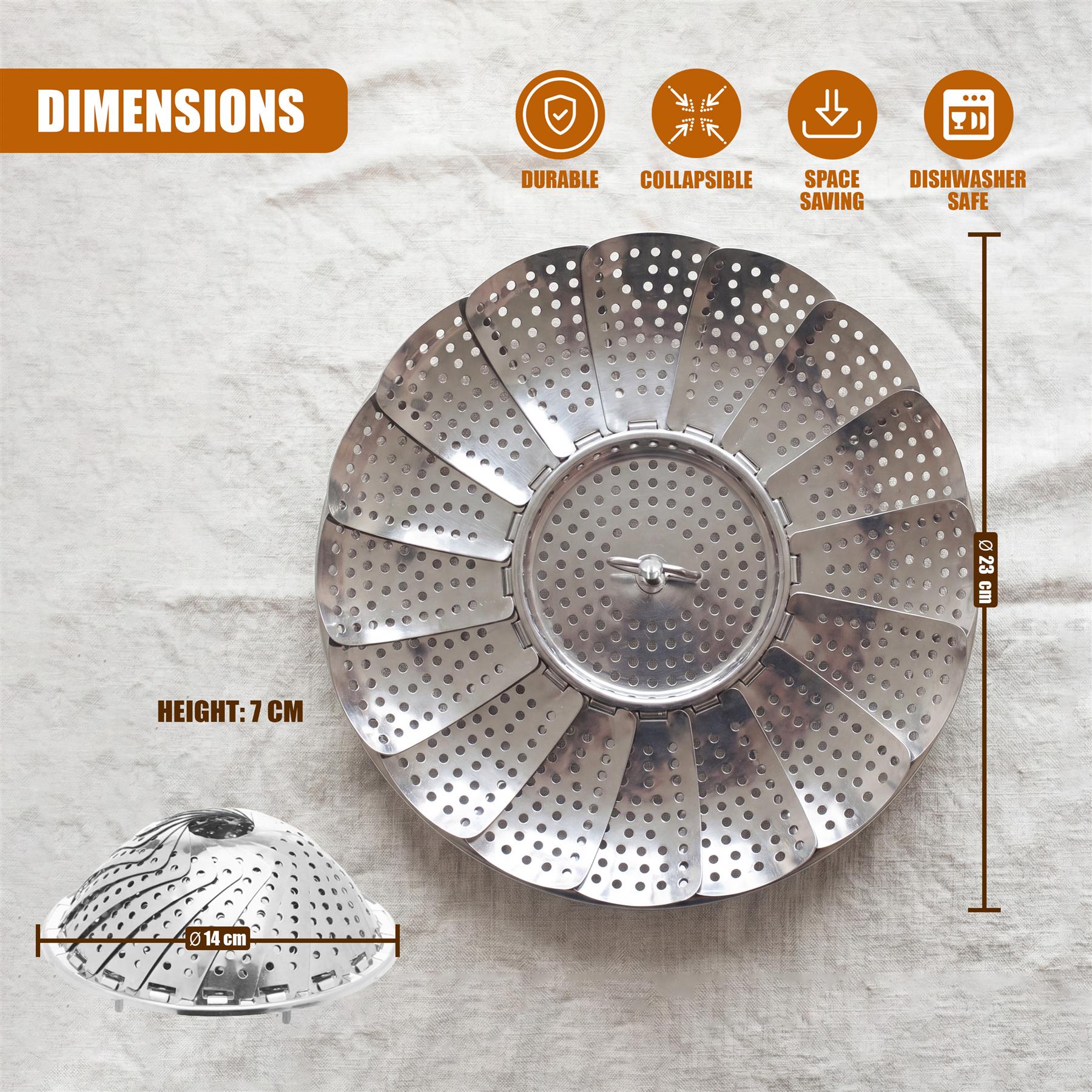 Collapsible Steamer 23 cm