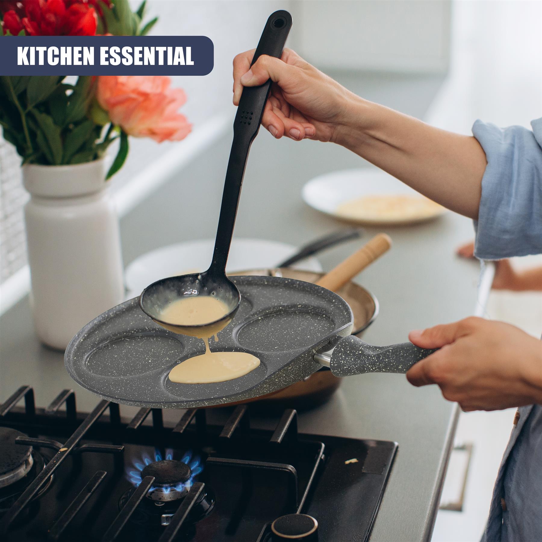 4 Mould Non-Stick Pancake Pan by GEEZY - The Magic Toy Shop