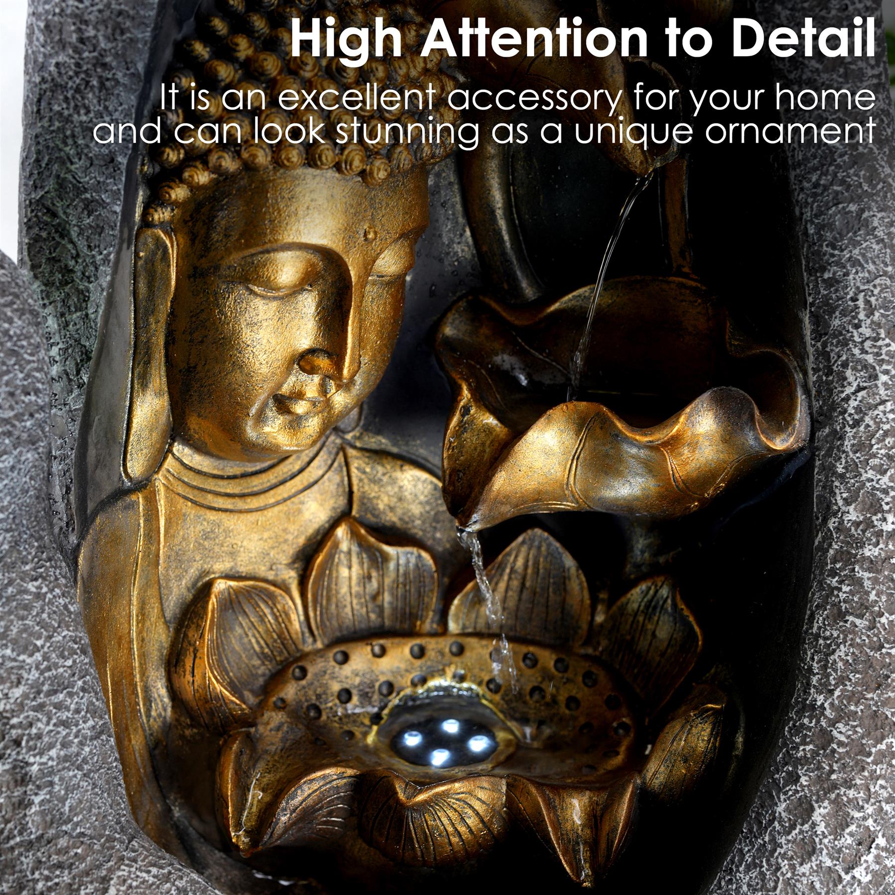 Hand Buddha Water Feature Outdoor With LED by GEEZY - The Magic Toy Shop