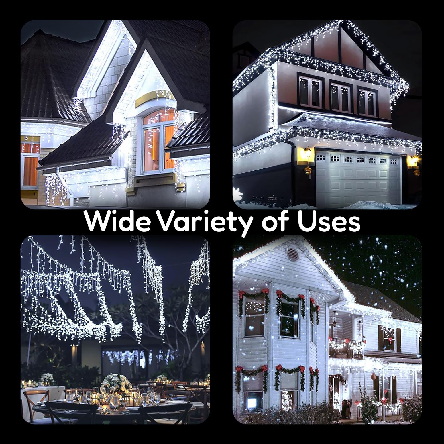 200 Christmas White Led Icicle Lights by The Magic Toy Shop - The Magic Toy Shop