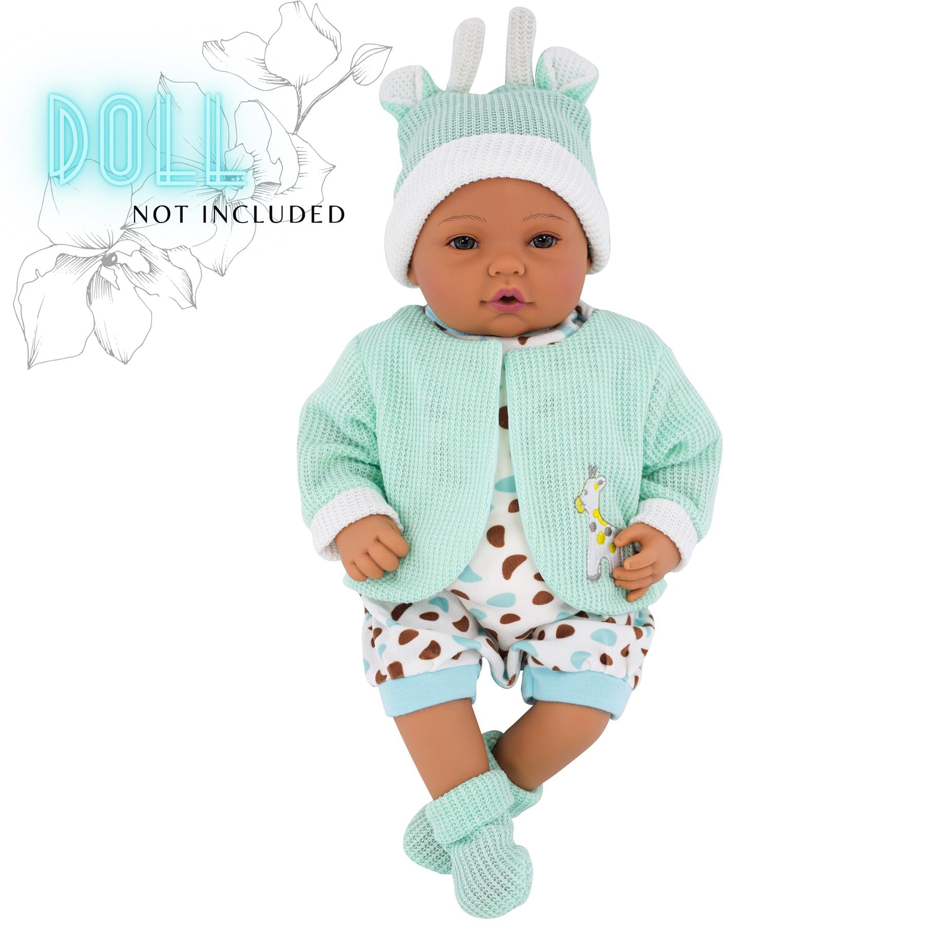 BiBi Outfits - Reborn Doll Clothes (Mint Jacket) (50 cm / 20") by BiBi Doll - The Magic Toy Shop