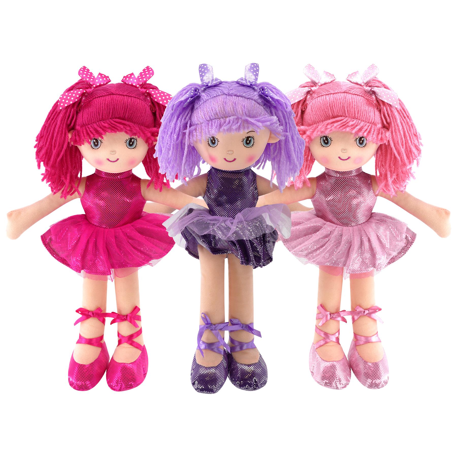 Ballerina Rag Doll 16" by BiBi Doll - The Magic Toy Shop
