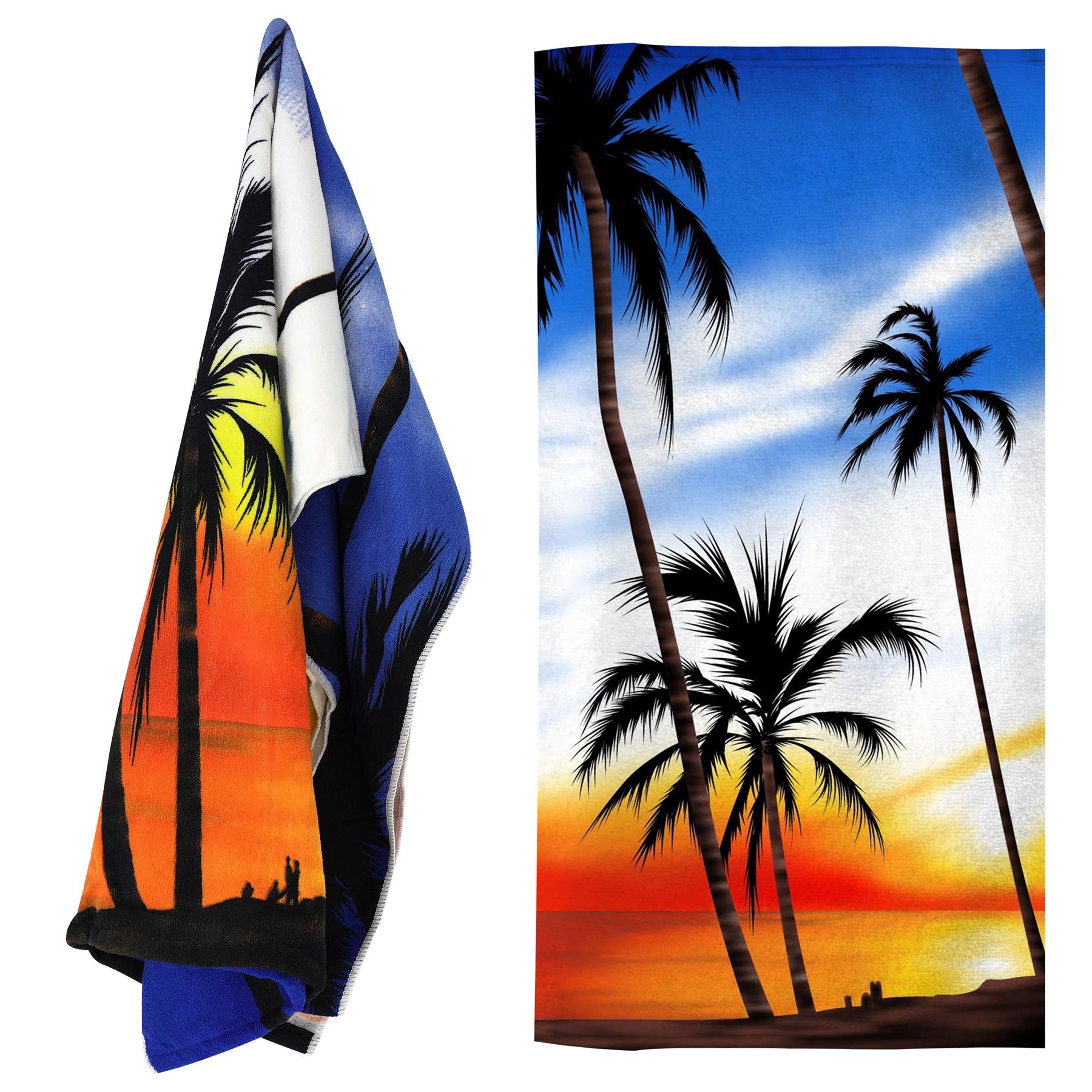 Beach Bath Towel Sunrise Design Microfibre Towel by GEEZY - The Magic Toy Shop