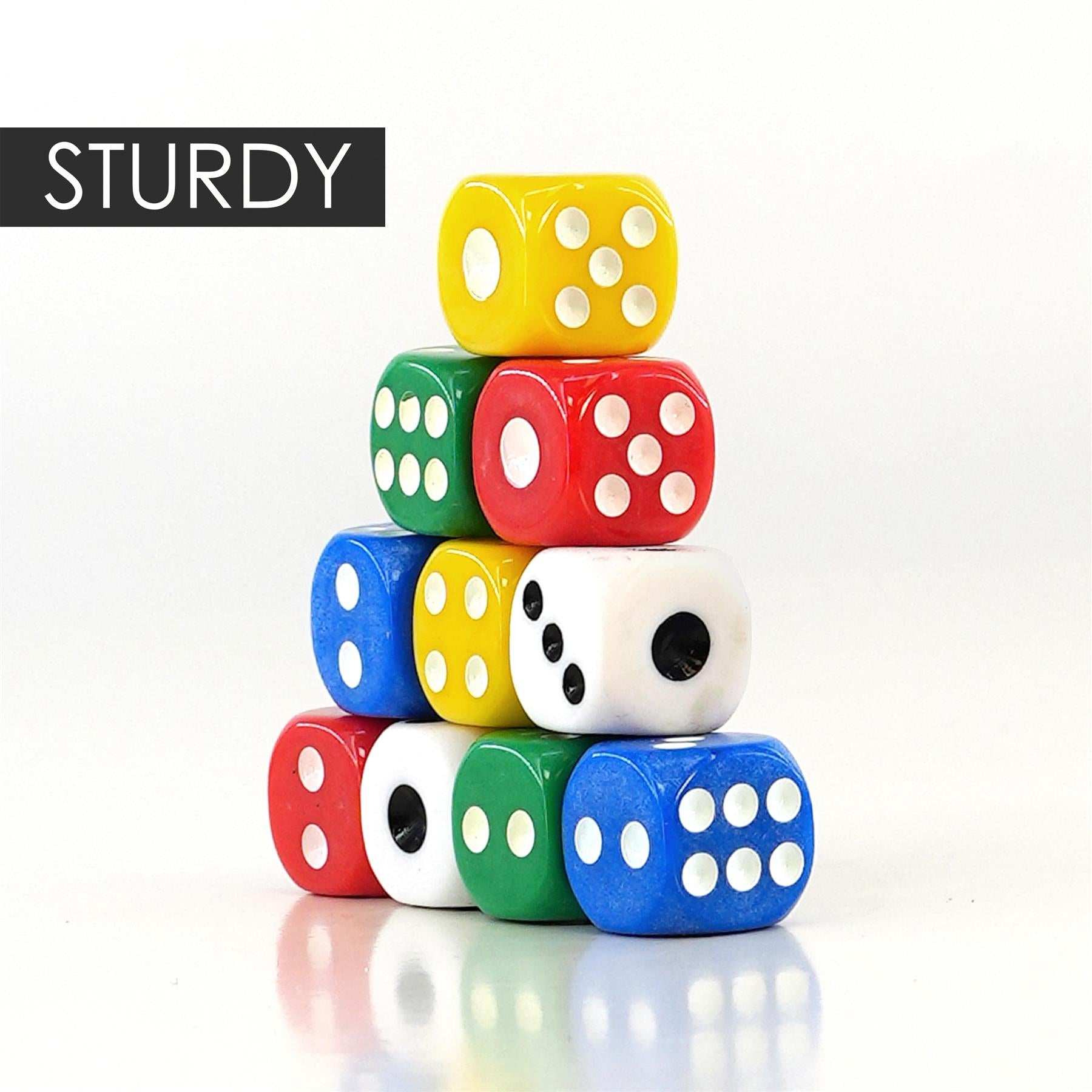 Six Sided Dice Set (D6) Set of 10 by The Magic Toy Shop - The Magic Toy Shop