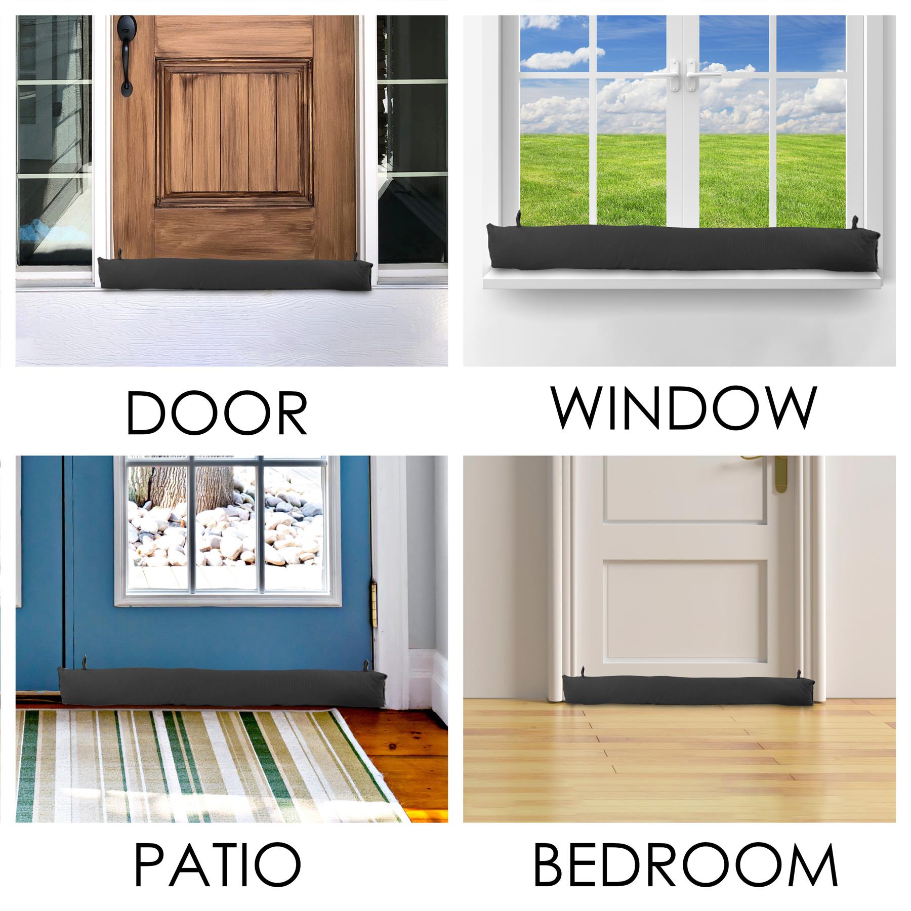 Plain Fabric Black Draught Excluder by GEEZY - The Magic Toy Shop