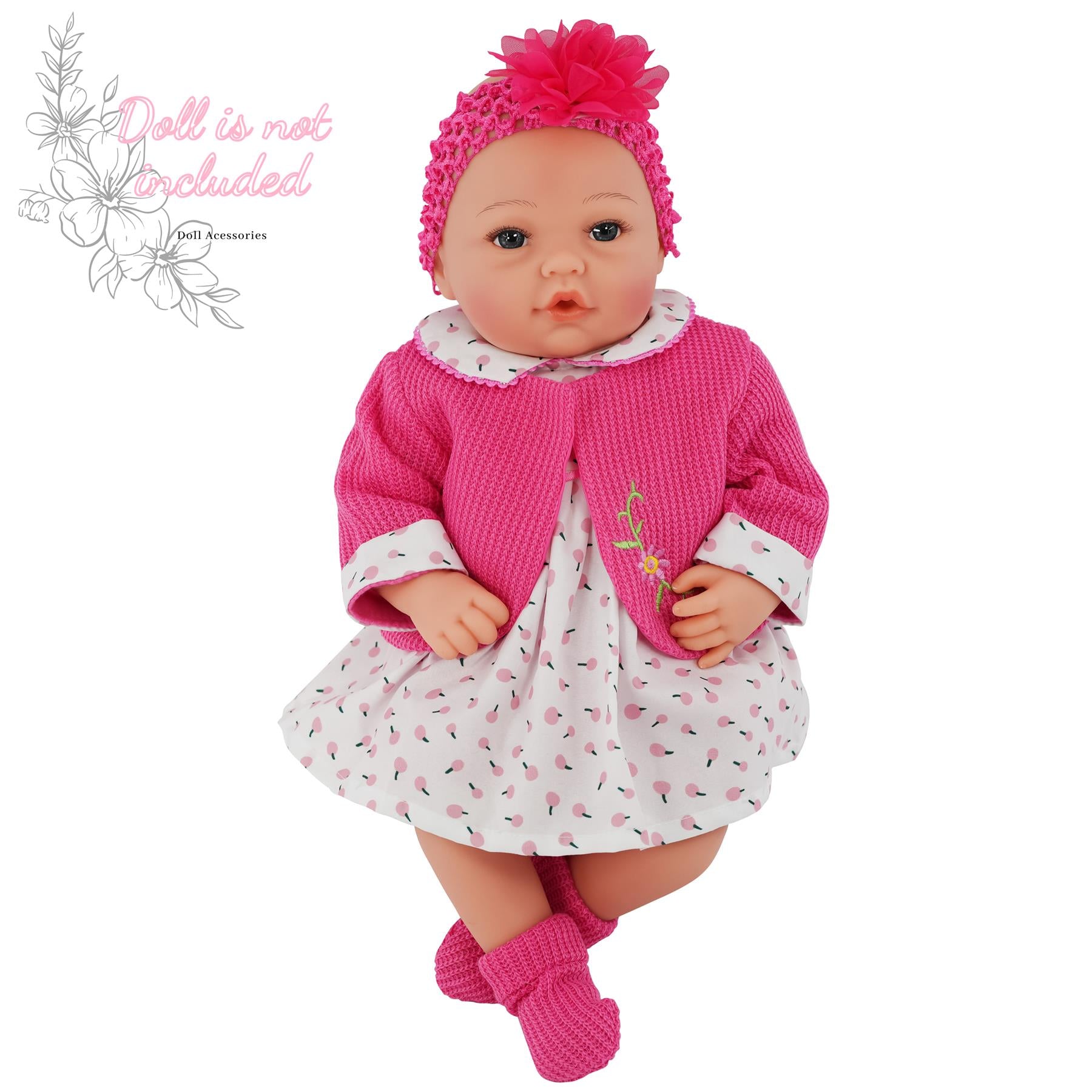 BiBi Outfits - Reborn Doll Clothes (Hot Pink) (50 cm / 20") by BiBi Doll - The Magic Toy Shop